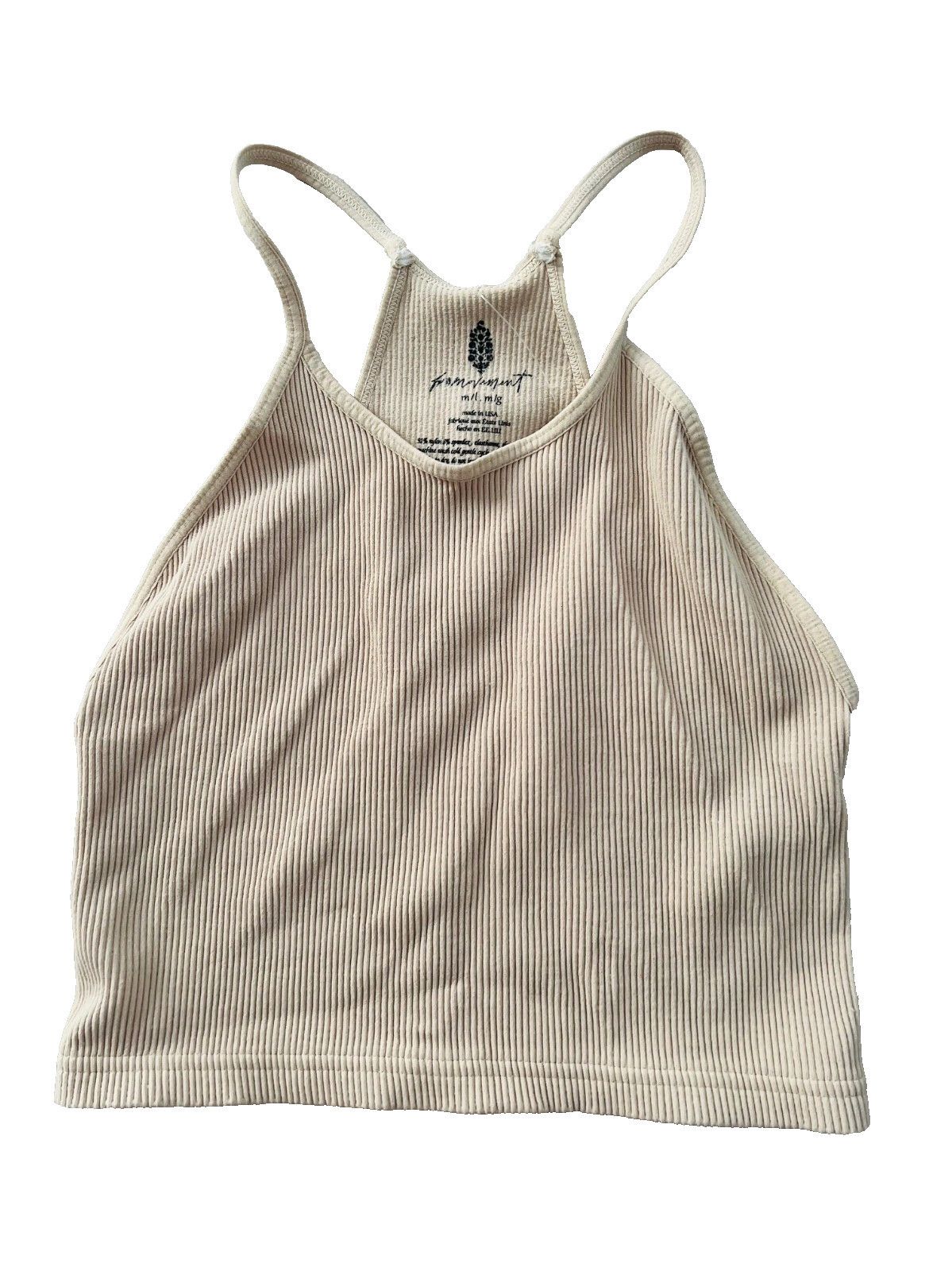 Free People *** Free People Movement Crop Run Rib Tank Sandshell ( M/L ) Size M / US 6-8 / IT 42-44 - 3 Thumbnail