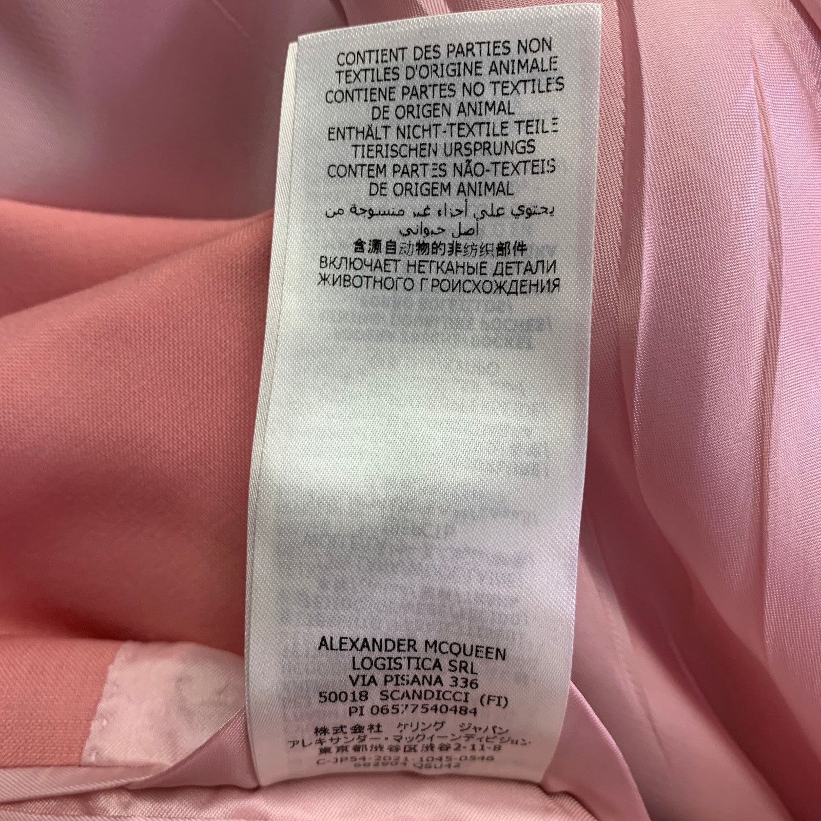 Alexander McQueen Size 40 Pink Wool Mohair Slim Fit Single Breasted Sport Coat Size 40R - 8 Thumbnail