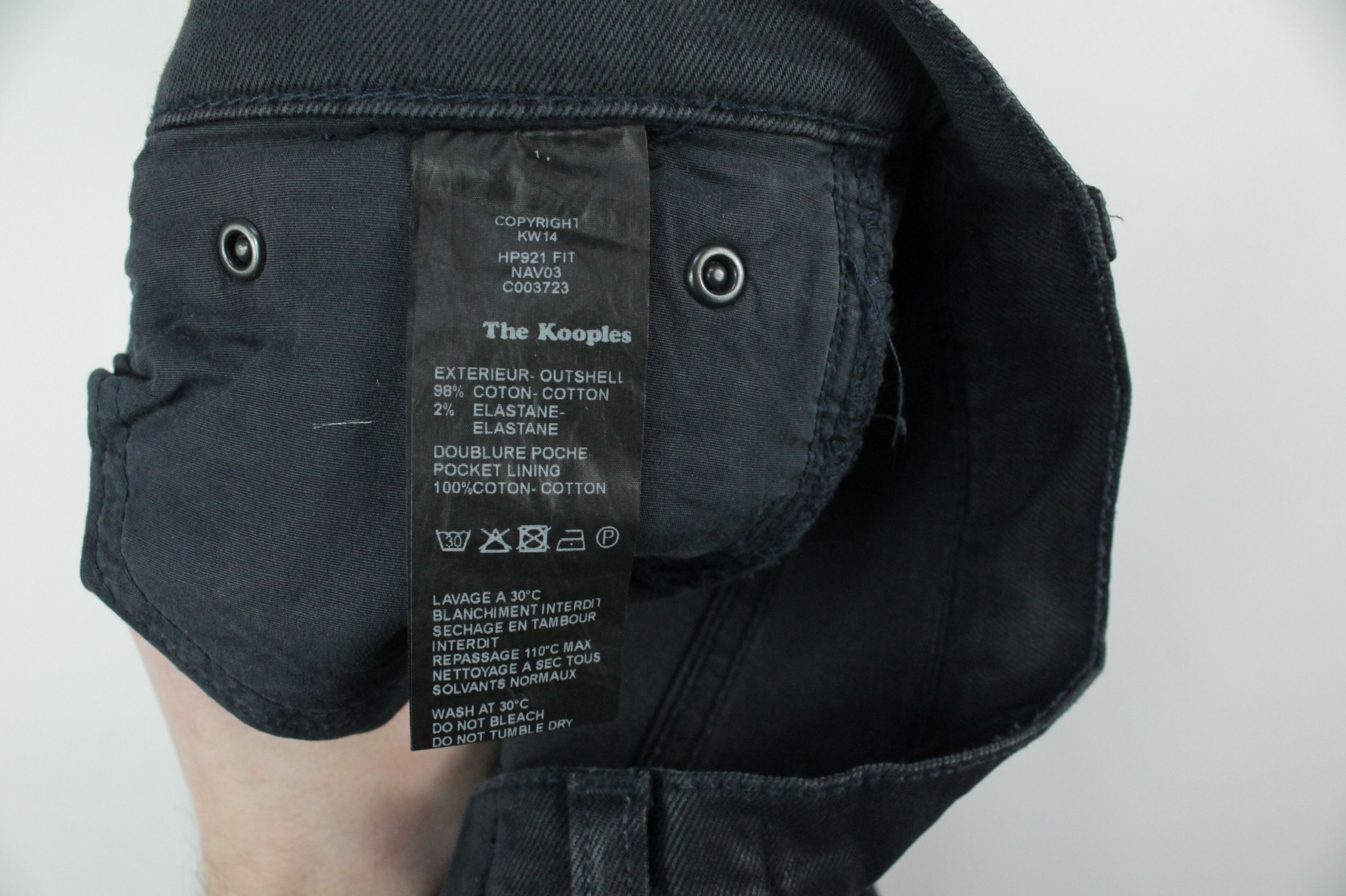 The Kooples The Kooples Navy Blue Coated Slim Fit Women's Jeans Size 30" / US 8 / IT 44 - 10 Thumbnail