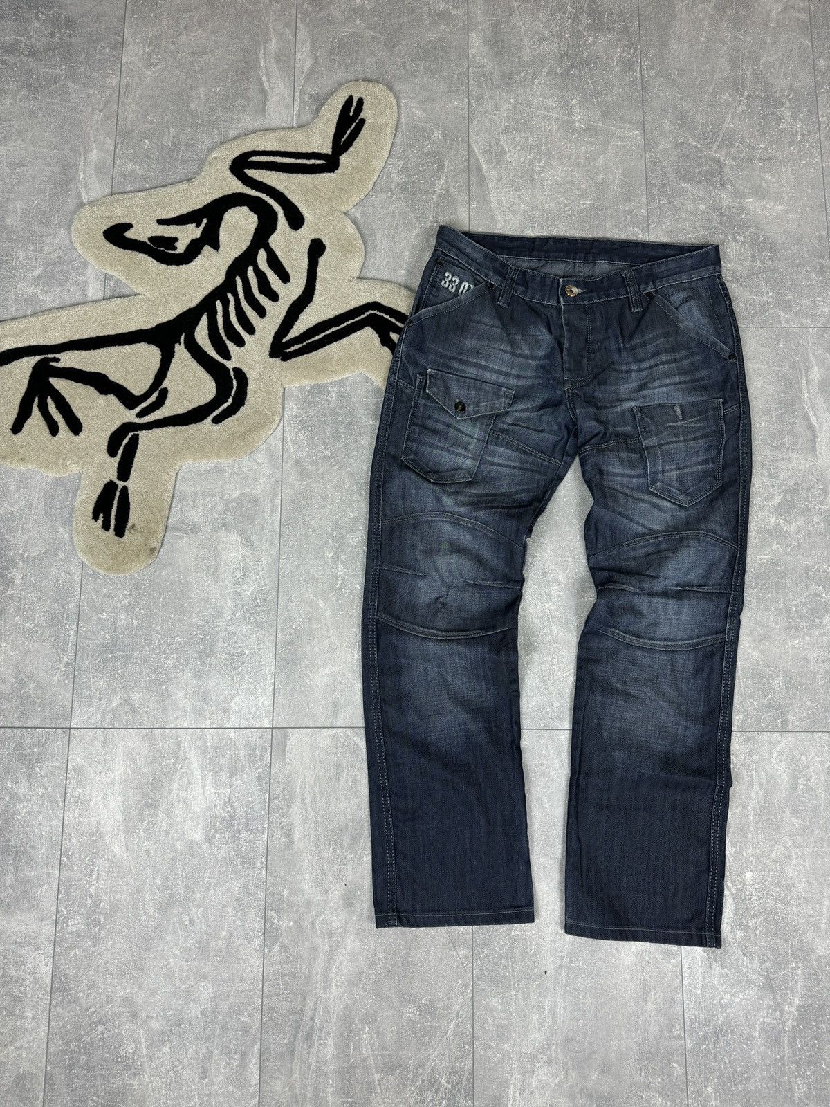 G-Star Mens Vintage G Star Raw cargo jeans denim pants Japanese y2k Size US 33 - 1 Thumbnail