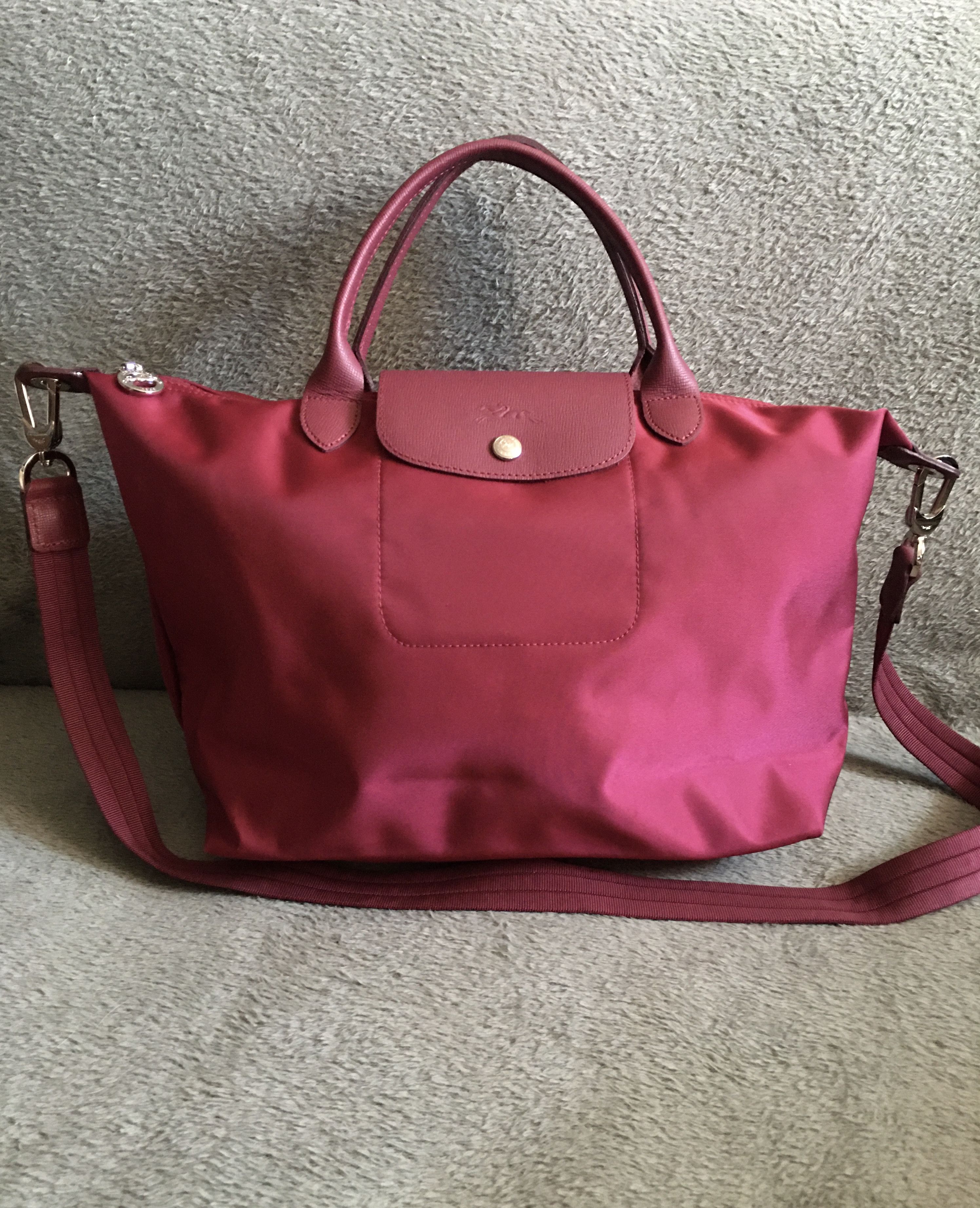 Longchamp Longchamp Le Pliage Neo Medium Tote Bag Raspberry Size ONE SIZE - 1 Thumbnail