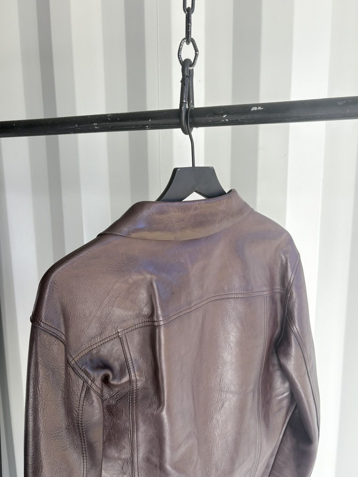 Gucci Gucci Tom Ford Era Leather Trucker Jacket Sample RARE Size US M / EU 48-50 / 2 - 6 Thumbnail
