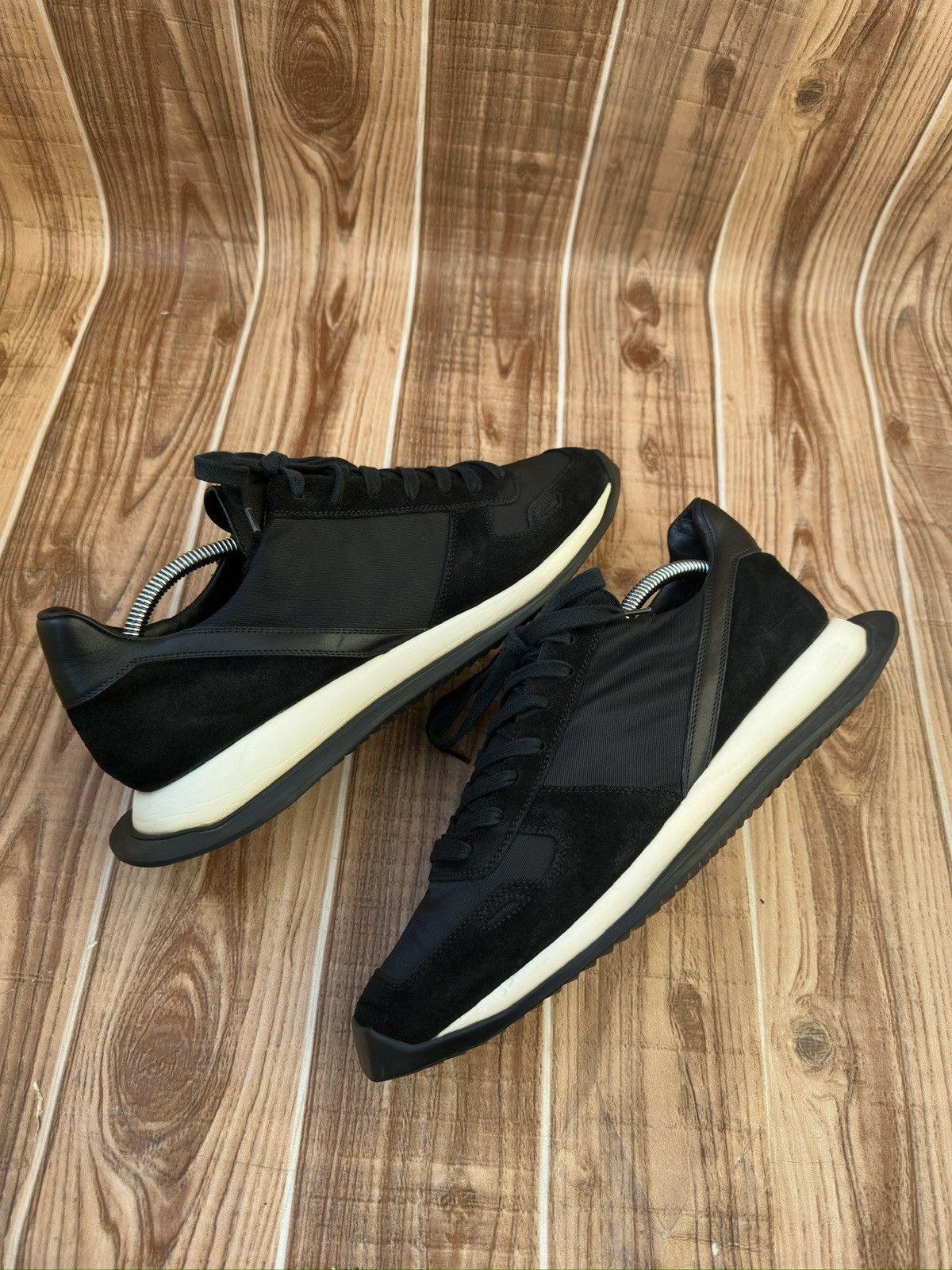 Rick Owens Rick Owens Ss19 Vintage Runner Black Low top Sneaks Size US 10 / EU 43 - 7 Thumbnail