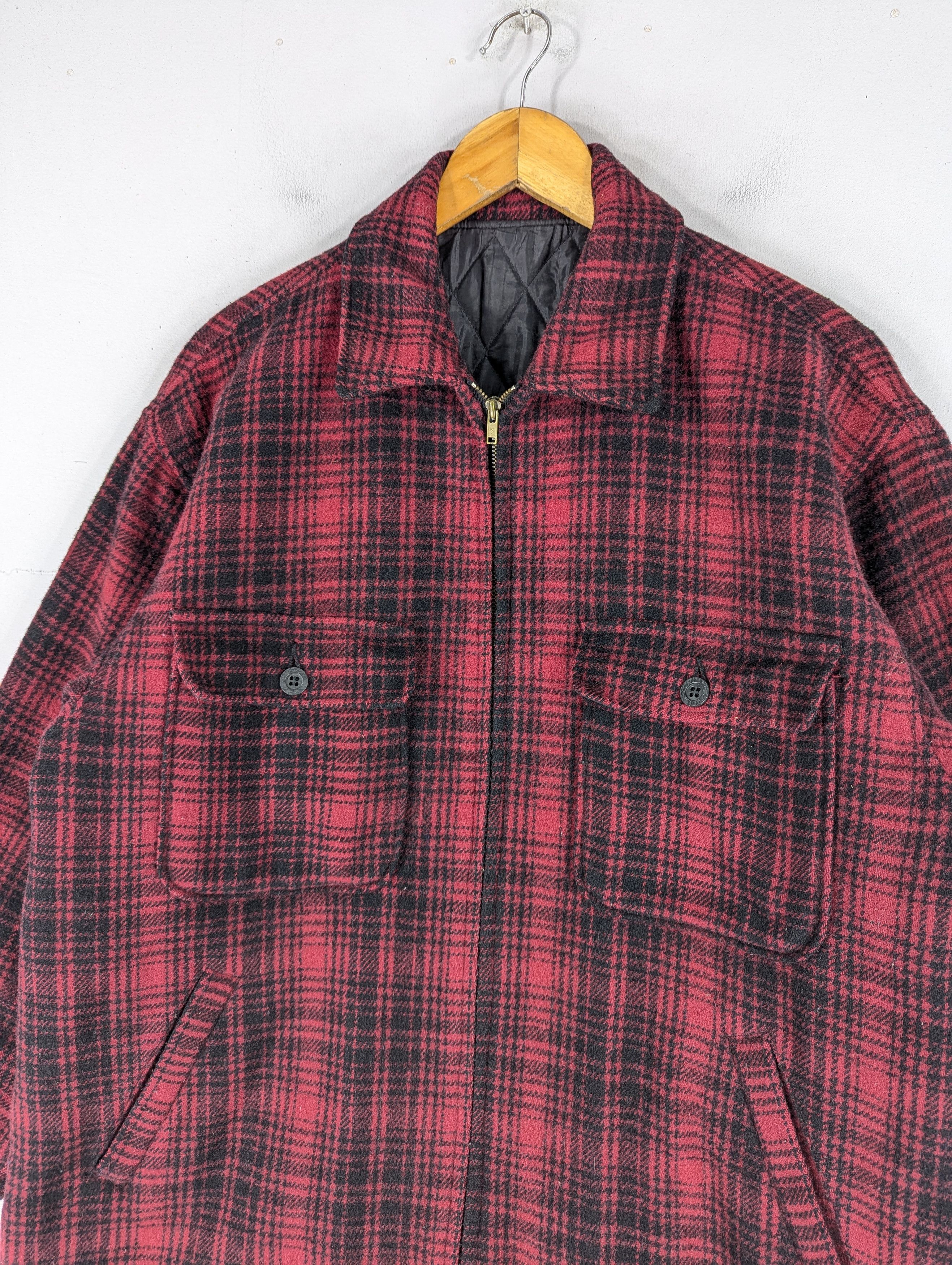 Johnbull Vintage JOHNBULL Wool Checked Quilted Zipper Jacket Size US L / EU 52-54 / 3 - 5 Thumbnail