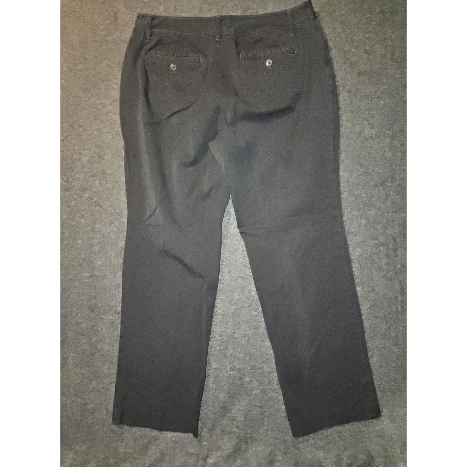 Eddie Bauer VINTAGE Eddie Bauer Blakely Pants Women 14 Gray Mid Rise Stretch Chino Straight Flat Front 28 Inseam Mens Womens Girls Boys Size 36" / US 14 / IT 50 - 7 Thumbnail