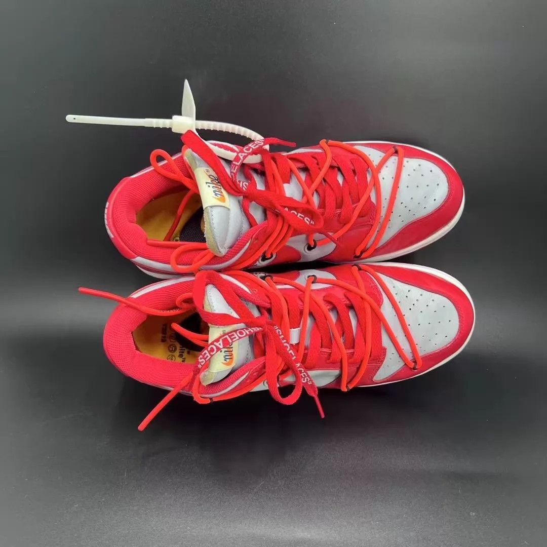 Off-White Off-White x Nike Dunk gray red 42 stars intact box & extras Size US 9 / EU 42 - 7 Thumbnail