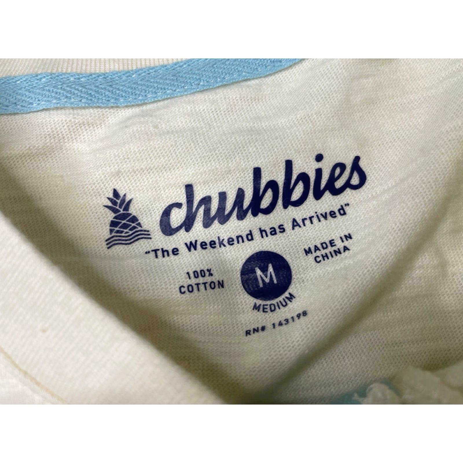 Chubbies Chubbies The Slice Of Life Henley Shirt Mens M Yellow/White Heathered Short Sleeve Pullover Shirt Size US M / EU 48-50 / 2 - 3 Thumbnail