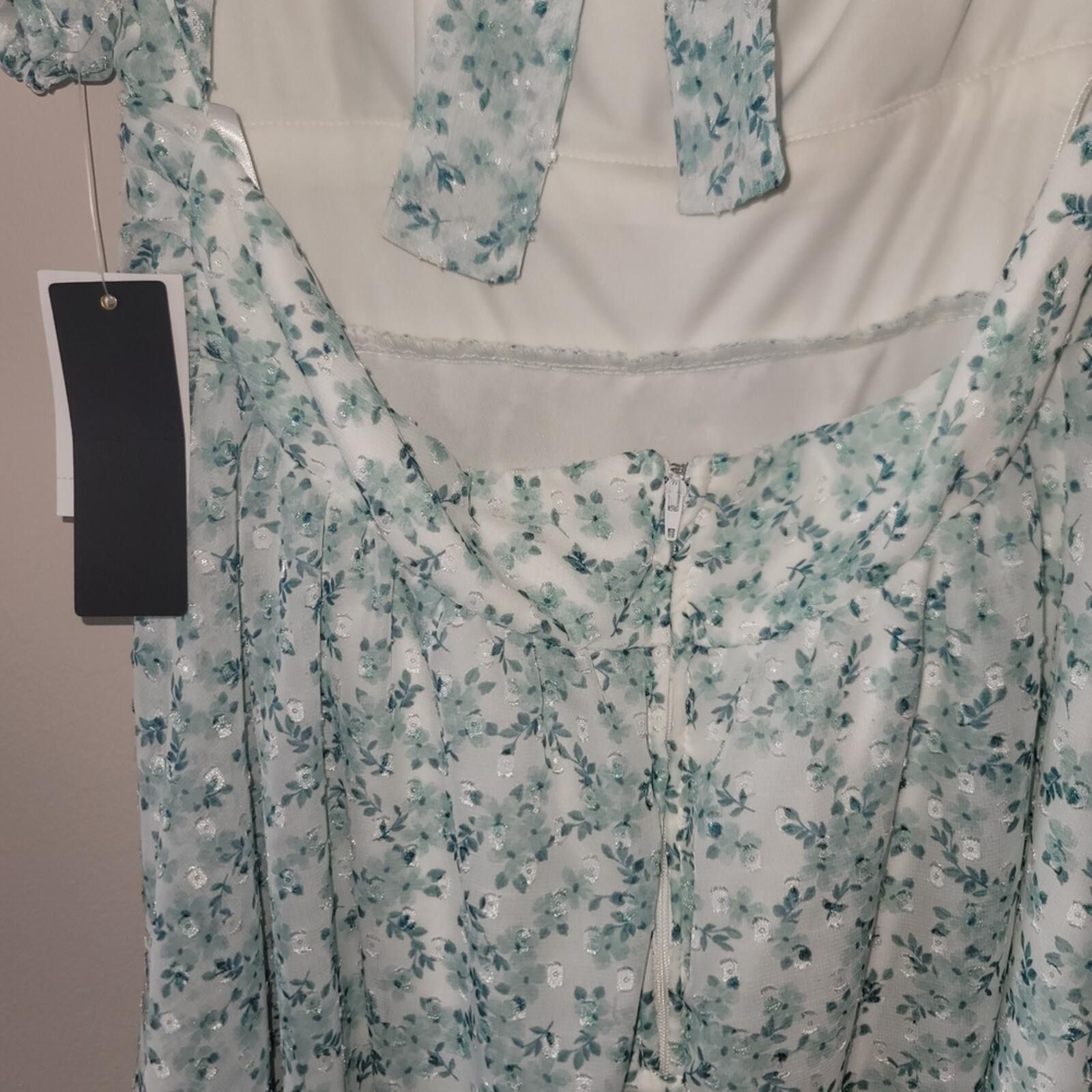 Other Floral Mini Dress in Light Blue Y2k Spring Sz 13 New Cottage Size M / US 6-8 / IT 42-44 - 7 Thumbnail