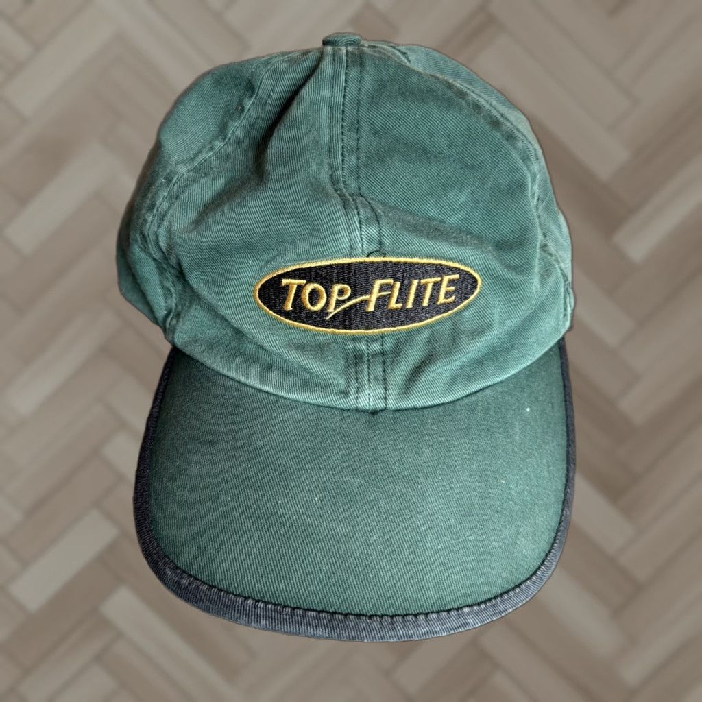 Vintage Vintage Top Flite Navy Blue Green Strap-Back Golf Cap Hat Adjustable Men Baseball Cap Sports Size US M / EU 48-50 / 2 - 1 Thumbnail