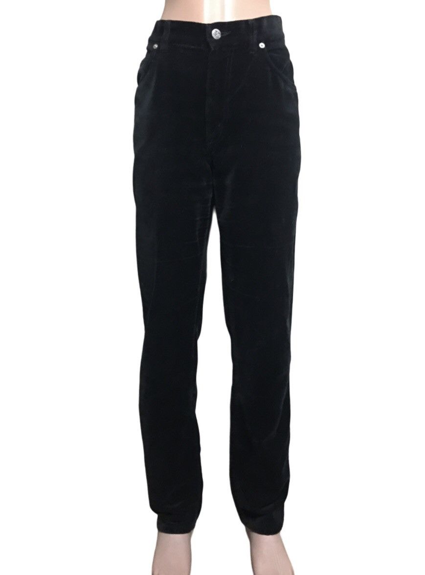 Valentino Valentino Jeans Black Velvet Style Pants Size 34 Size 34" / US 12 / IT 48 - 1 Thumbnail