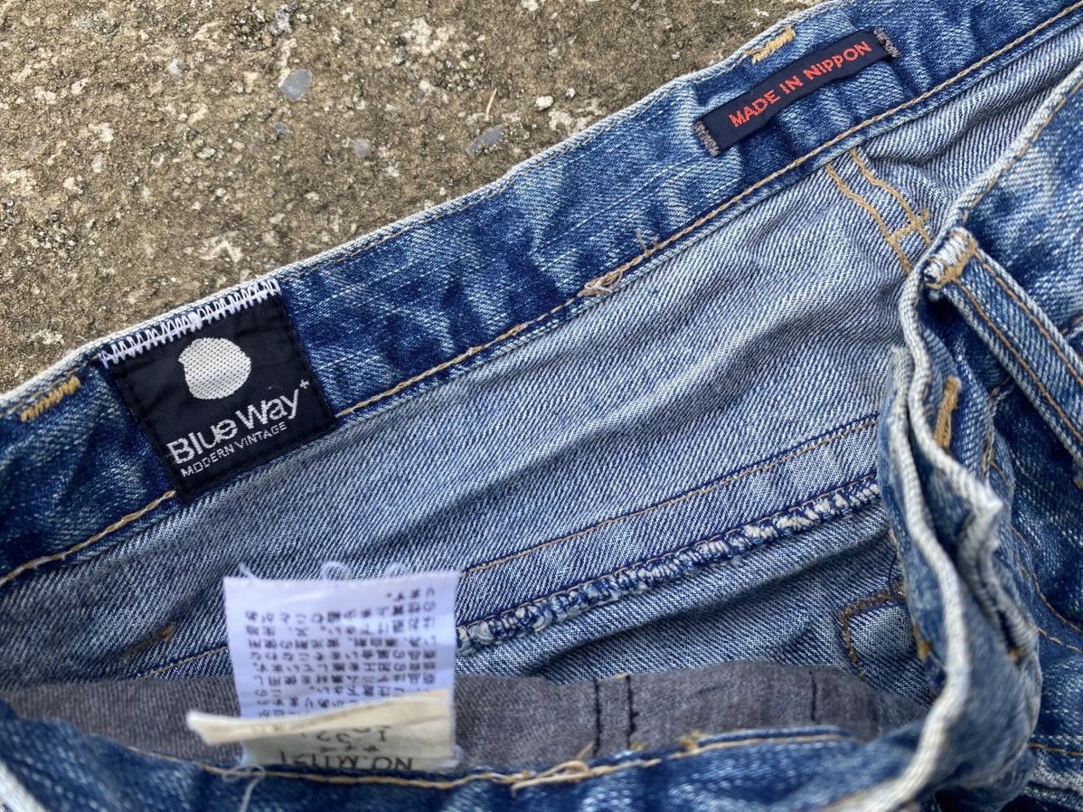 Japanese Brand BLUEWAY Crashed Buttonfly Jeans Size US 30 / EU 46 - 10 Thumbnail