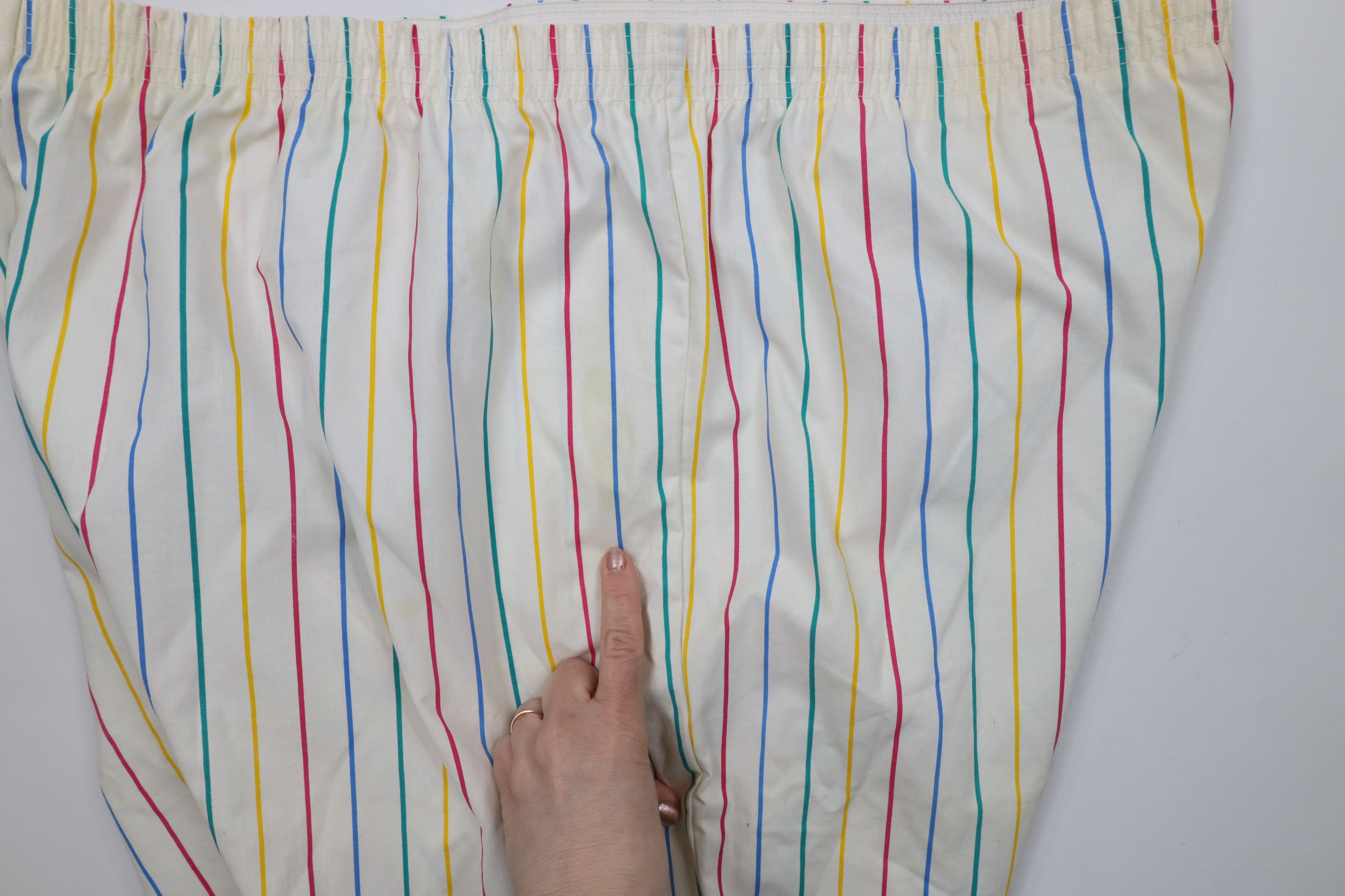 Vintage Vintage 90s Streetwear Striped Sleep Pajamas Shorts USA Size US 44 / EU 60 - 9 Thumbnail