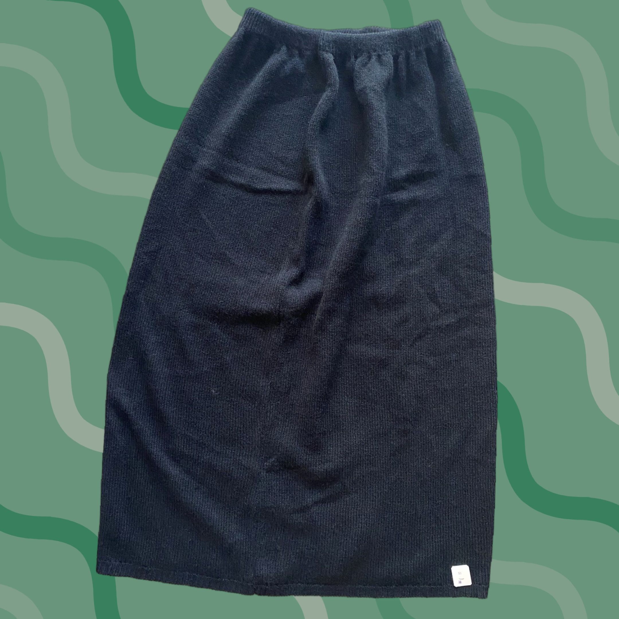 Vintage VINTAGE Kate Collins Skirt Womens Medium Black Mid Length Stretch Made In USA NWT Size 32" / US 10 / IT 46 - 1 Thumbnail