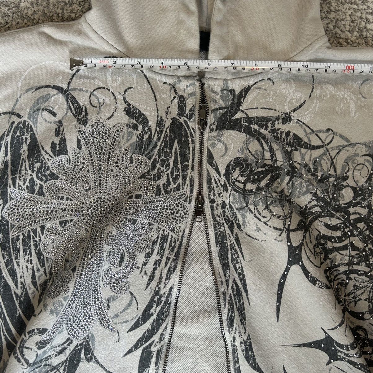 Insomnia Visuals 💤Insomnia Visuals👁️Hoodie with Graphic Design and Cross Gems Size US L / EU 52-54 / 3 - 9 Thumbnail
