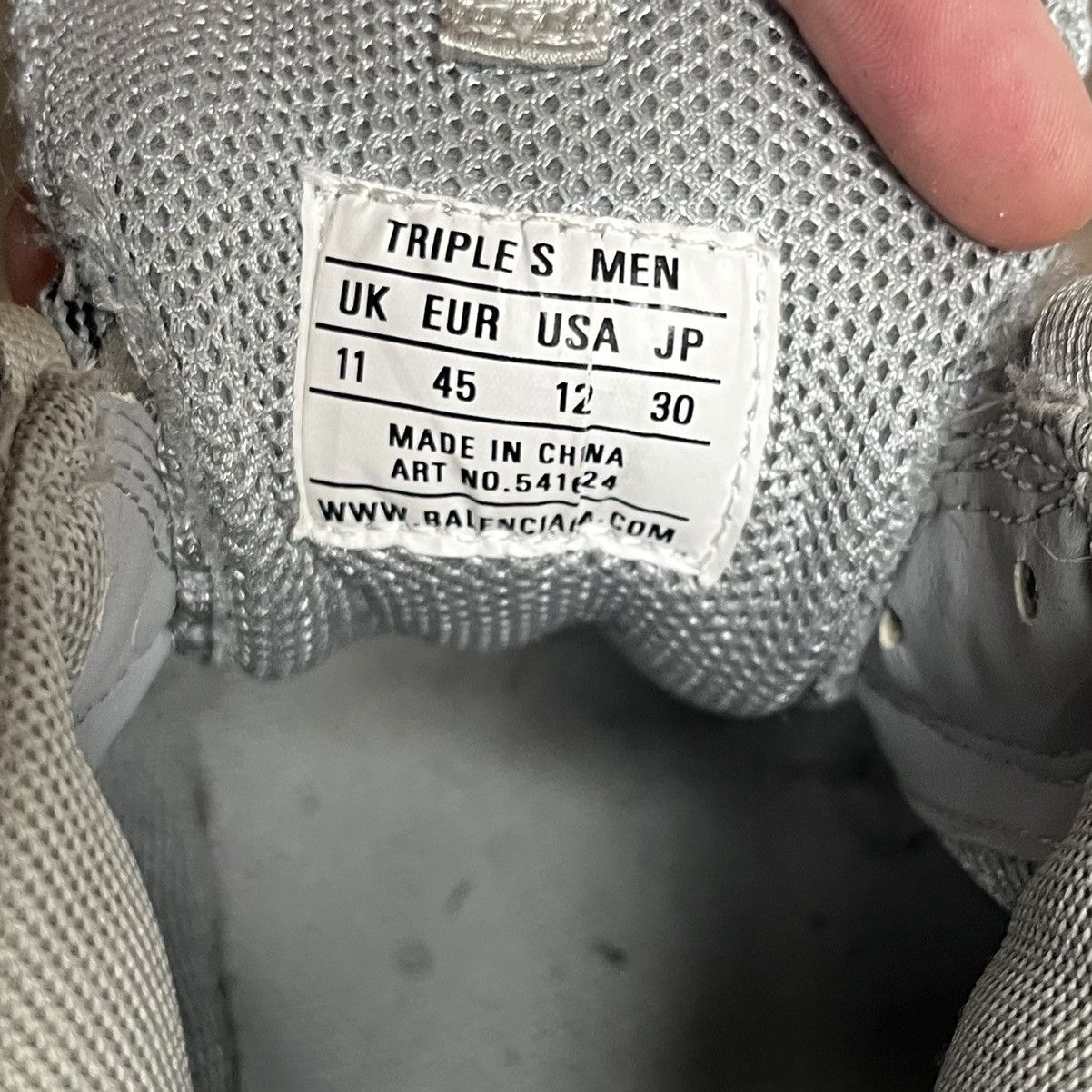 Balenciaga grey balenciaga triple S Size US 12 / EU 45 - 7 Thumbnail