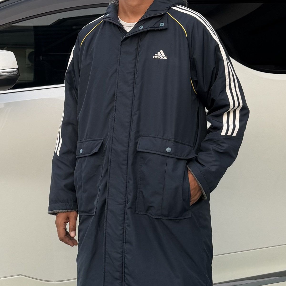 Adidas Adidas Long Bench with Fleece Lining Parka Hoodie Jacket Size US M / EU 48-50 / 2 - 3 Thumbnail