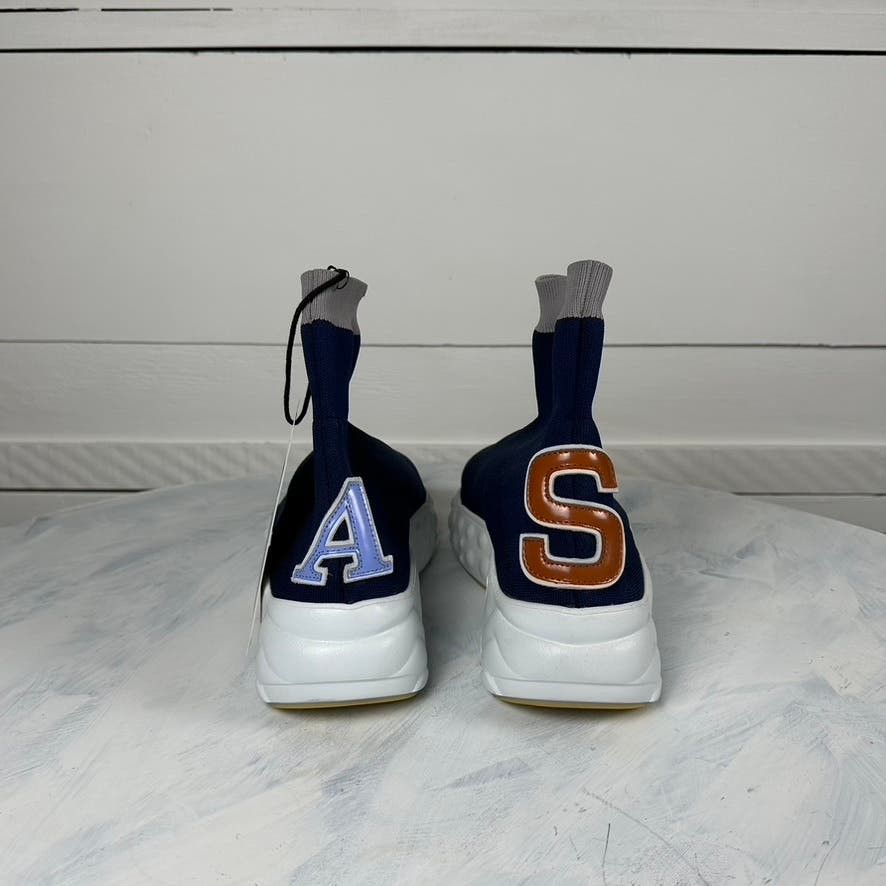 image of Knitted Hi-Top Sock Trainer Sneakers Acne Studios in Blue, Women's (Size 9)
