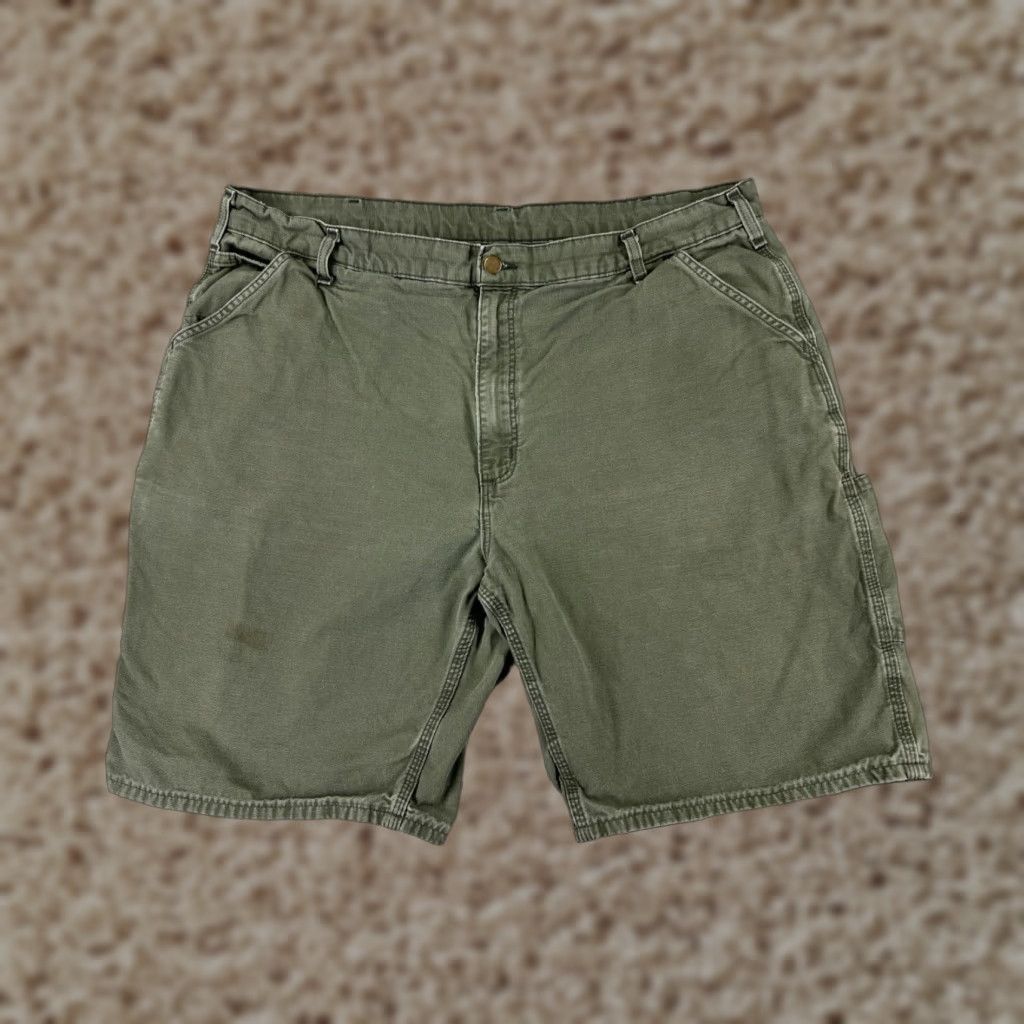 Carhartt VINTAGE Carhartt Shorts Mens 42 Green 100% Cotton Duck Workwear Cargo 9 Inseam Regular Size US 42 / EU 58 - 1 Thumbnail
