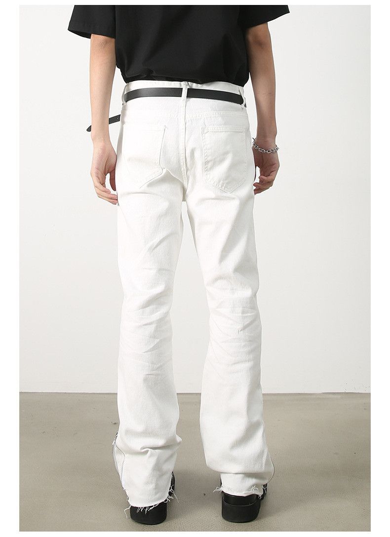 Japanese Brand × Jean Men's loose straight raw edge casual flared jeans Size US 32 / EU 48 - 5 Thumbnail