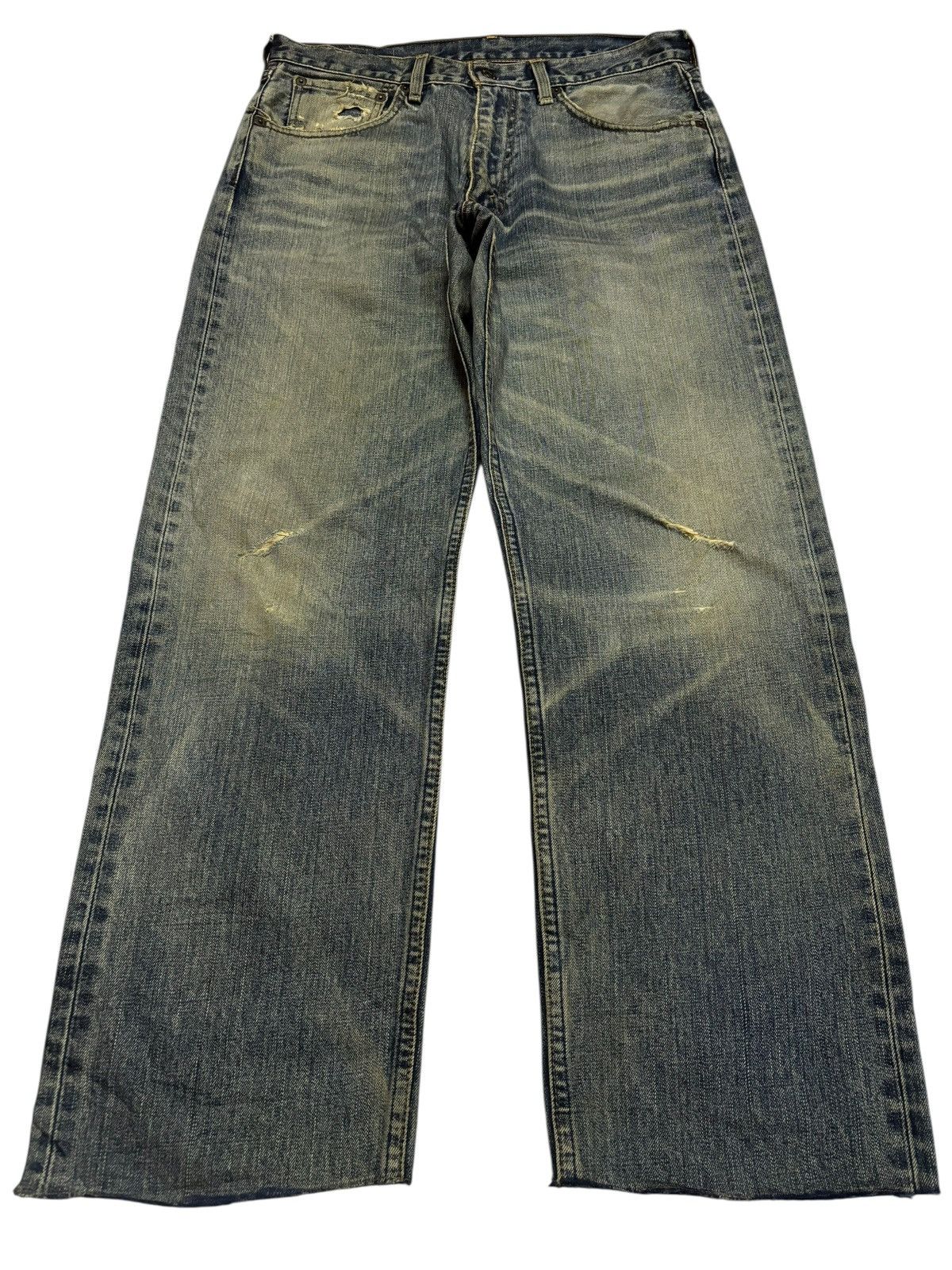 Levi's Vtg 90s Levis 503 Distressed Mud Washed Jeans Size US 31 - 1 Thumbnail