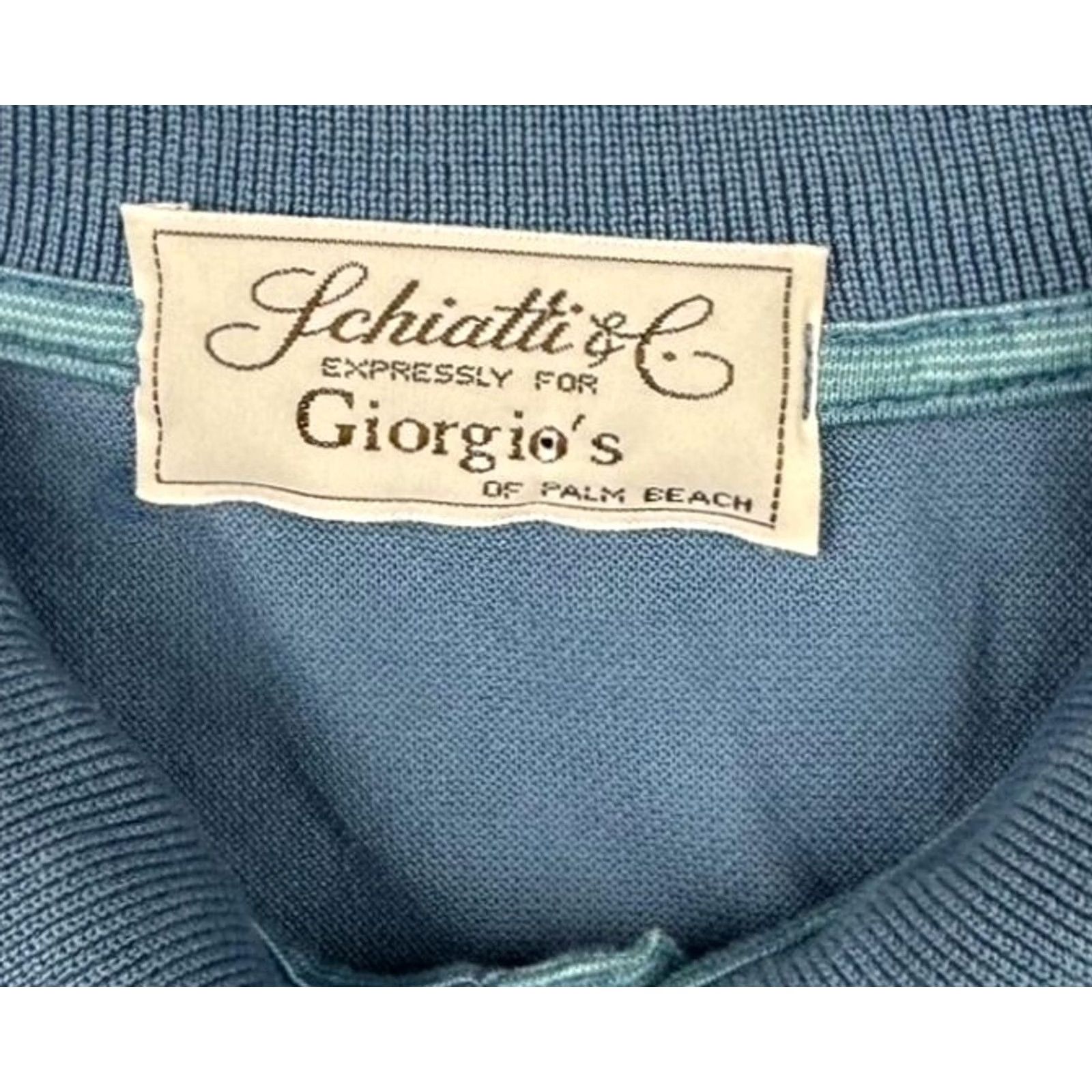 Vintage Giorgio's Polo Shirt Blue • Italy • 100% Cotton • Size 4 • Men Size US S / EU 44-46 / 1 - 3 Thumbnail