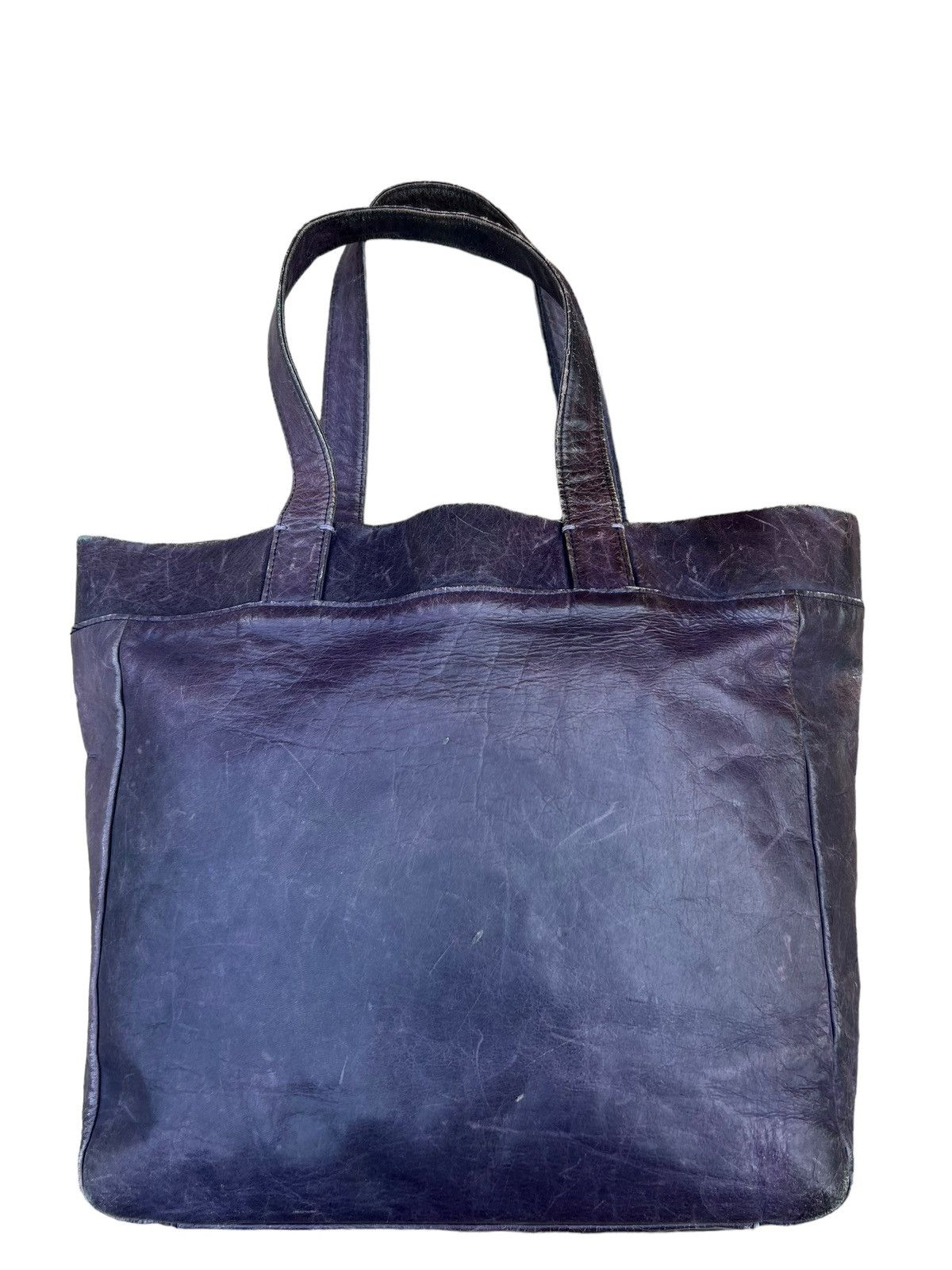 Attachment Attachment X United Arrows Distress Patina Leather Tote Bag Size ONE SIZE - 1 Thumbnail