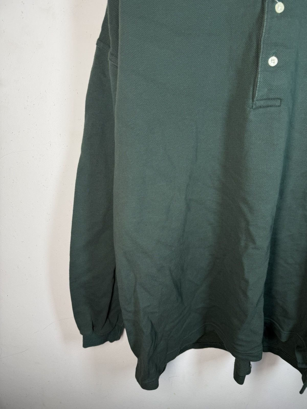 Yves Saint Laurent 90’s YSL Sweatshirt 1/4 Button Up Pique Sweater Vintage Rare Size US M / EU 48-50 / 2 - 16 Thumbnail