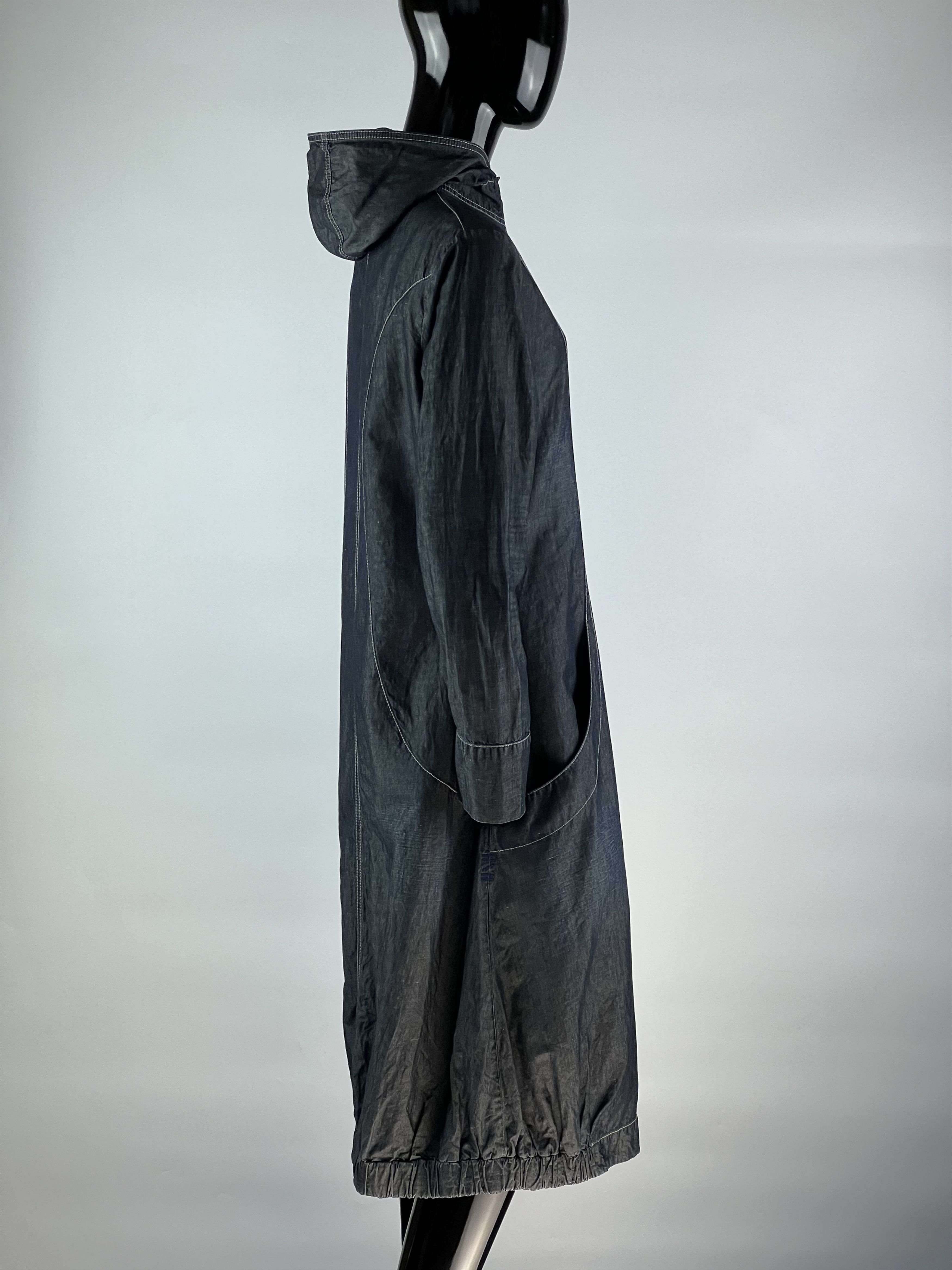 Sarah Pacini Rare Vintage Sarah Pacini Long Hooded Denim Jacket Size T1 Size S / US 4 / IT 40 - 2 Thumbnail