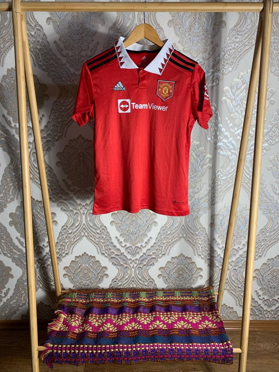Vintage Very Rare Adidas FC Manchester United England Soccer Jersey Size US XS / EU 42 / 0 - 1 Thumbnail