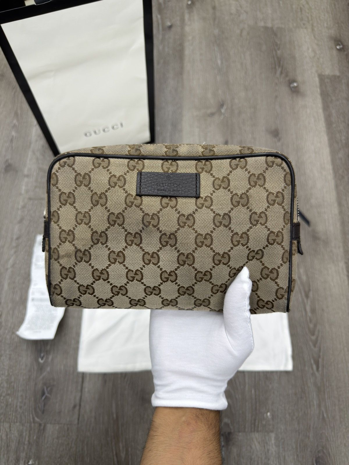 Gucci Gucci Belt Bag GG Supreme Small Beige/Black Size ONE SIZE - 2 Thumbnail