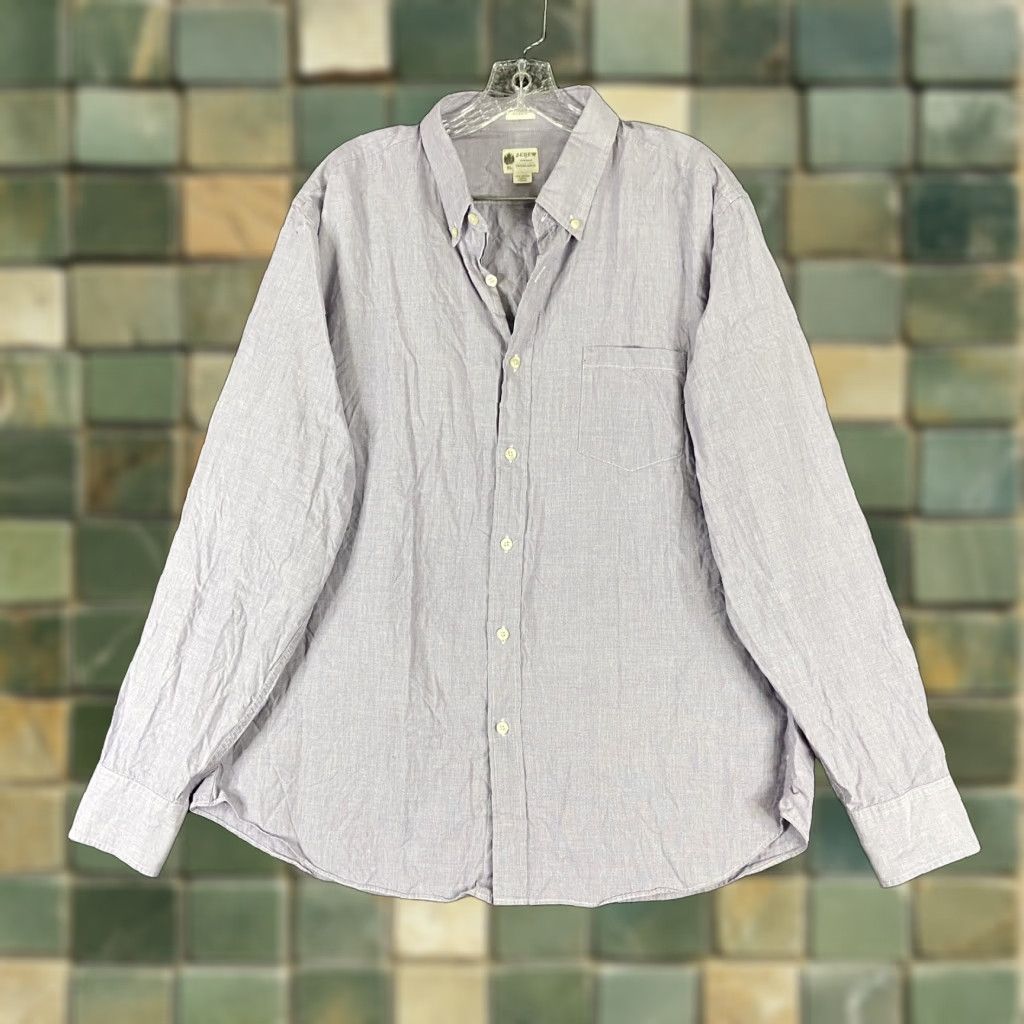 J.Crew VINTAGE J.CREW Shirt Men Adult XL Purple Button-Up Long Sleeve Size US XL / EU 56 / 4 - 1 Thumbnail