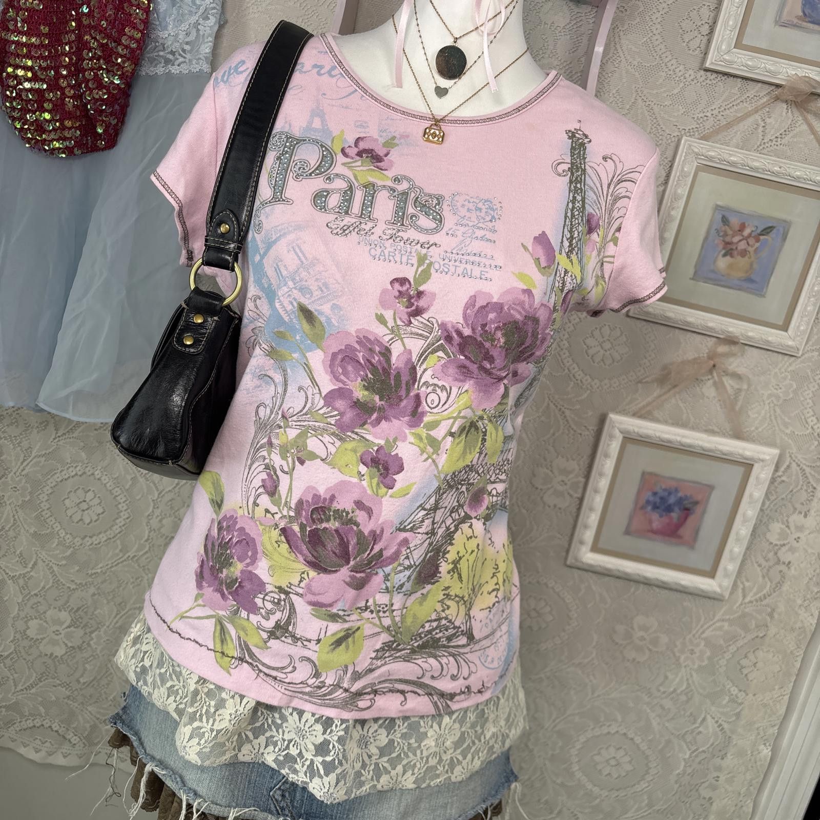 Other y2k pink coquette grunge beaded blouse Size XL / US 12-14 / IT 48-50 - 4 Thumbnail