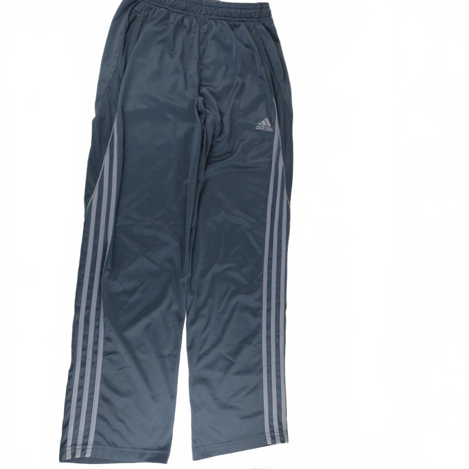 Adidas Adidas Dark Gray Track Pants with Side Stripes Boy's Large Size ONE SIZE - 1 Thumbnail