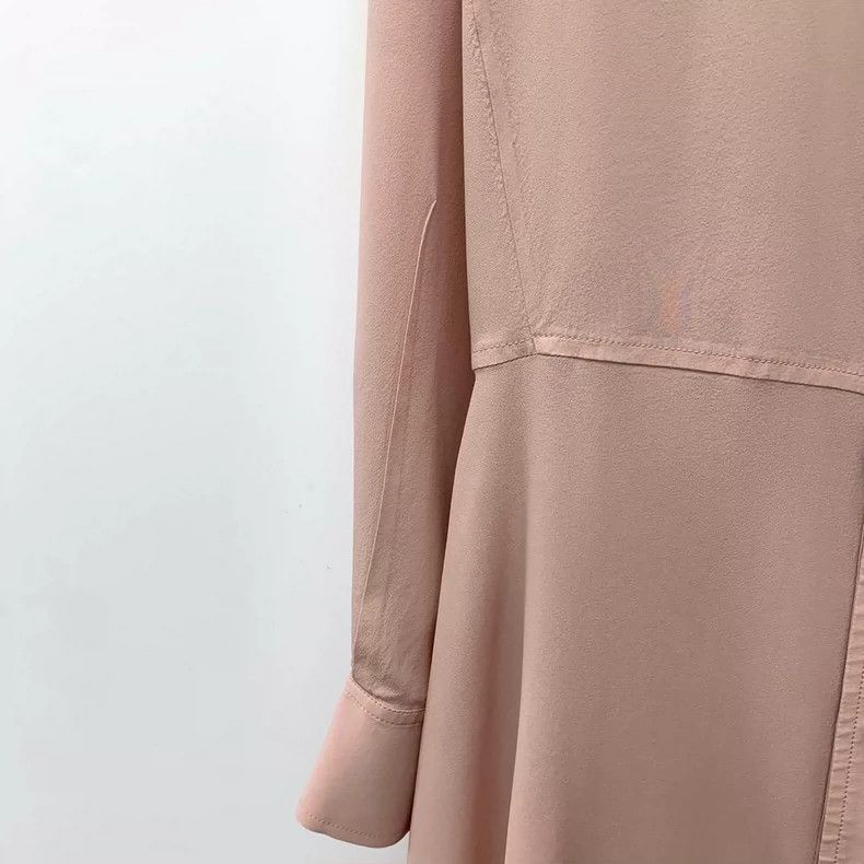 Louis Vuitton Louis Vuitton Pink Mulberry Silk Lapel Single Breasted Lon Size S / US 4 / IT 40 - 4 Thumbnail