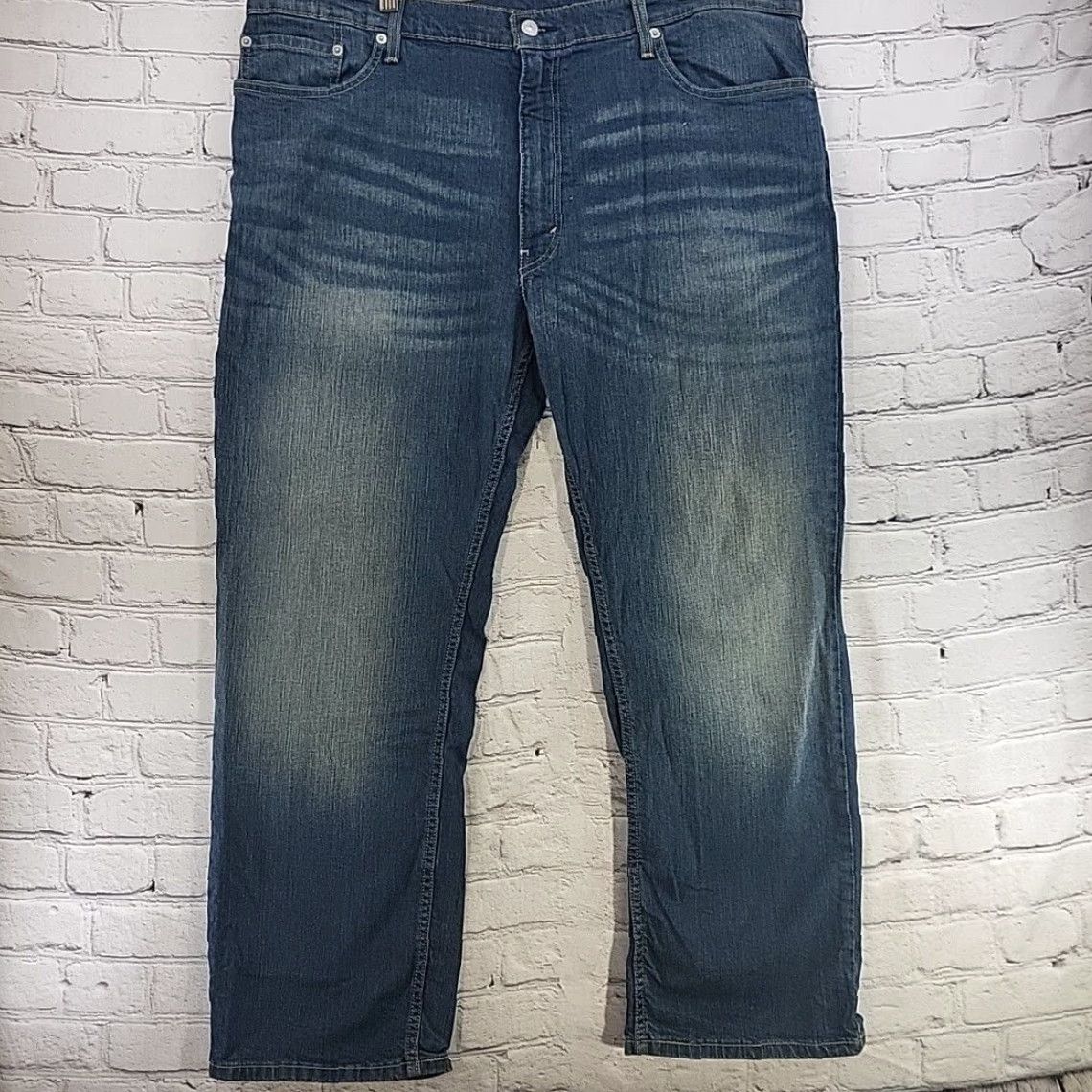 Levi s Authentic Levis Mens Straight Leg Workwear Jeans Size 42X30 with Classic Five Fifty Nine Style and Minor Imperfection on One Leg Grailed