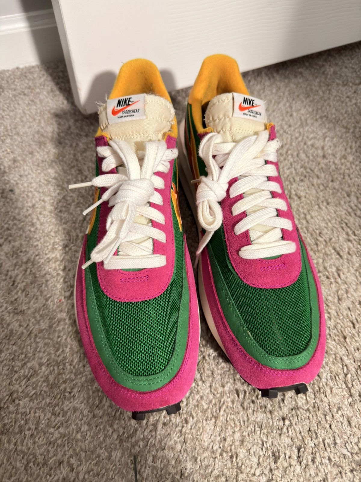 Nike × Sacai Nike x Sacai LDWaffle Green Multi / Pine Green-Orange-Pink Size US 13 / EU 46 - 4 Thumbnail
