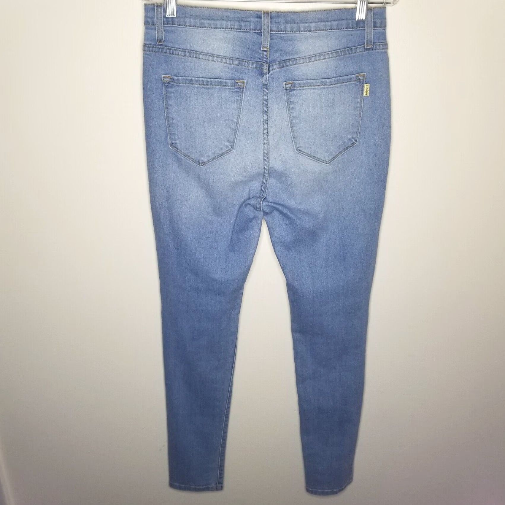 Vintage Vibrant Womens Jeans Skinny Blue Distressed Made In USA Size 15 Size 36" / US 14 / IT 50 - 4 Thumbnail