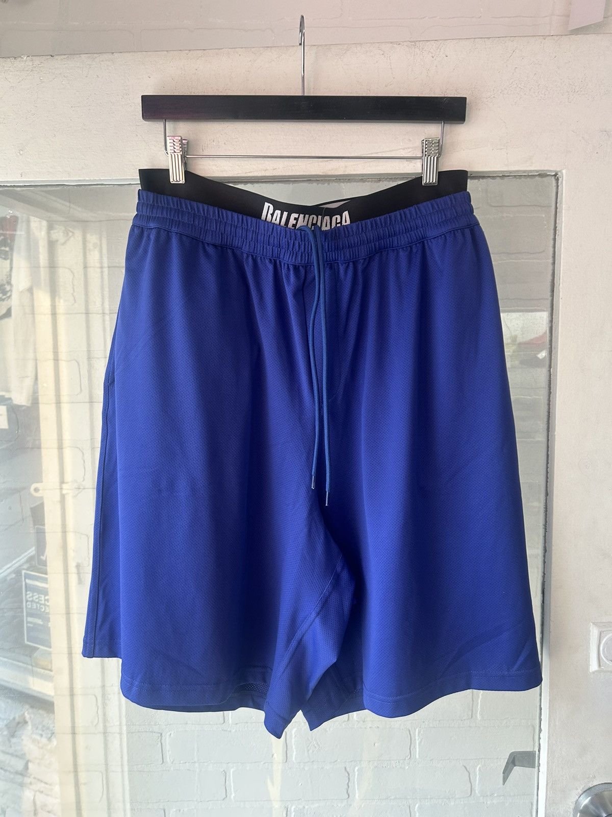 image of Balenciaga Swimwear Boxer Shorts in Blue, Men's (Size 34)