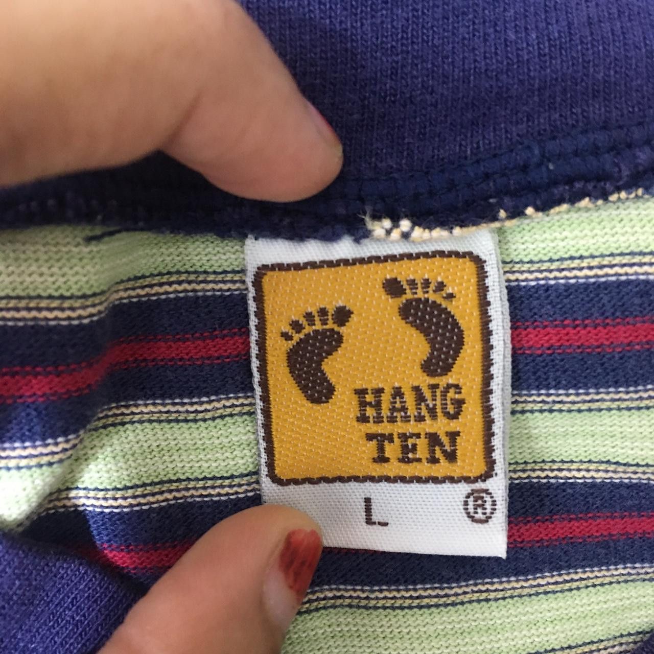 Hang Ten Vtg 80’ HANG TEN SURFING Hawaii Striped Tee Shirt Size US L / EU 52-54 / 3 - 3 Thumbnail