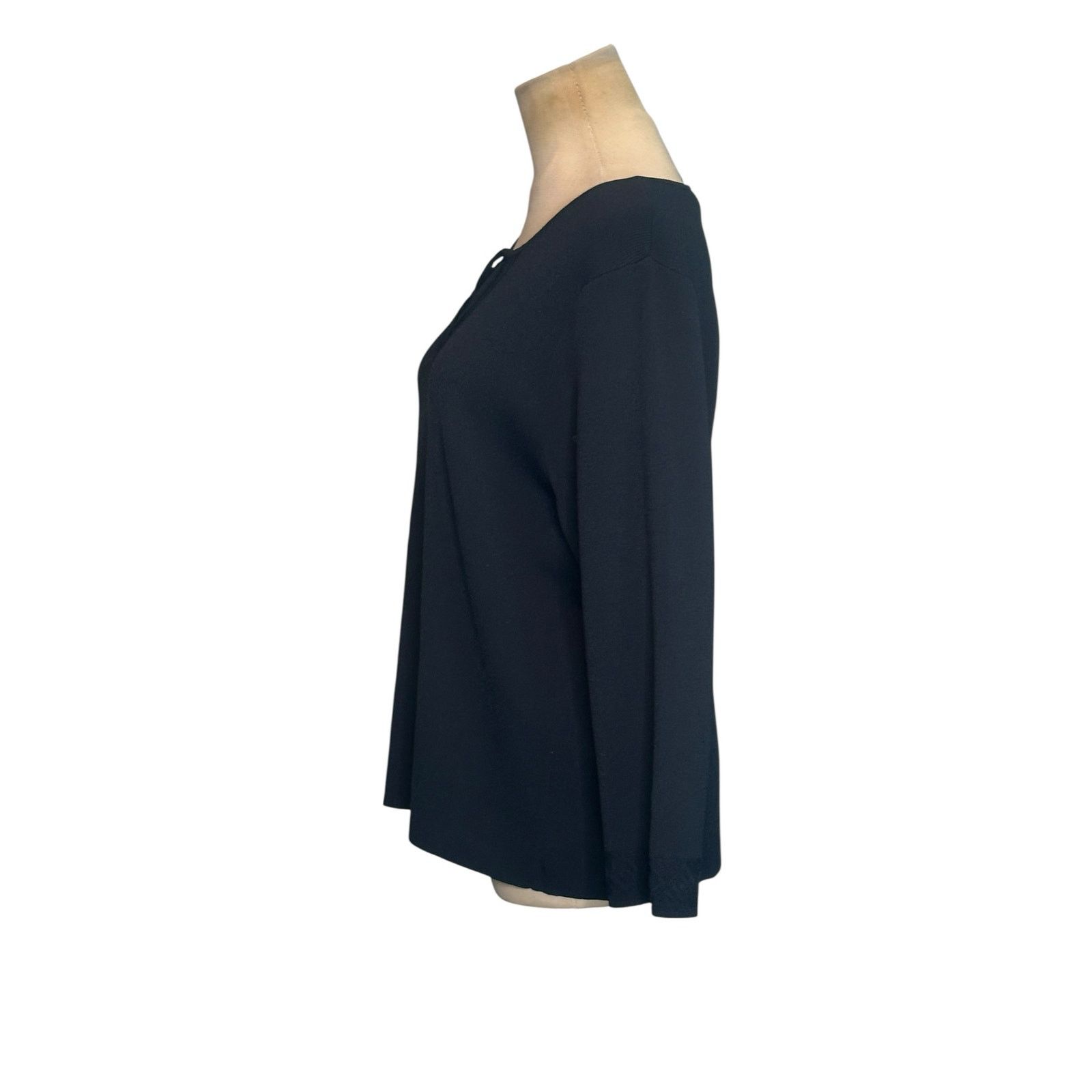 Liz Claiborne Liz Claiborne navy 3/4 sleeves knit sweater size Large Size L / US 10 / IT 46 - 14 Thumbnail