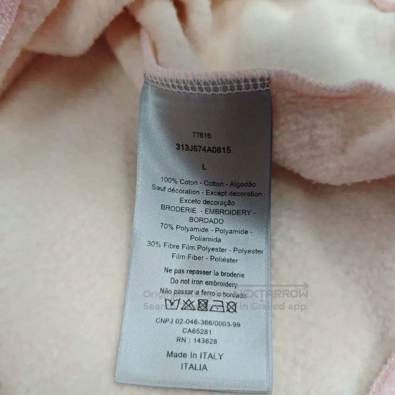 Dior Dior Light pink silver thread embroidered logo plush sweat Size US L / EU 52-54 / 3 - 6 Thumbnail