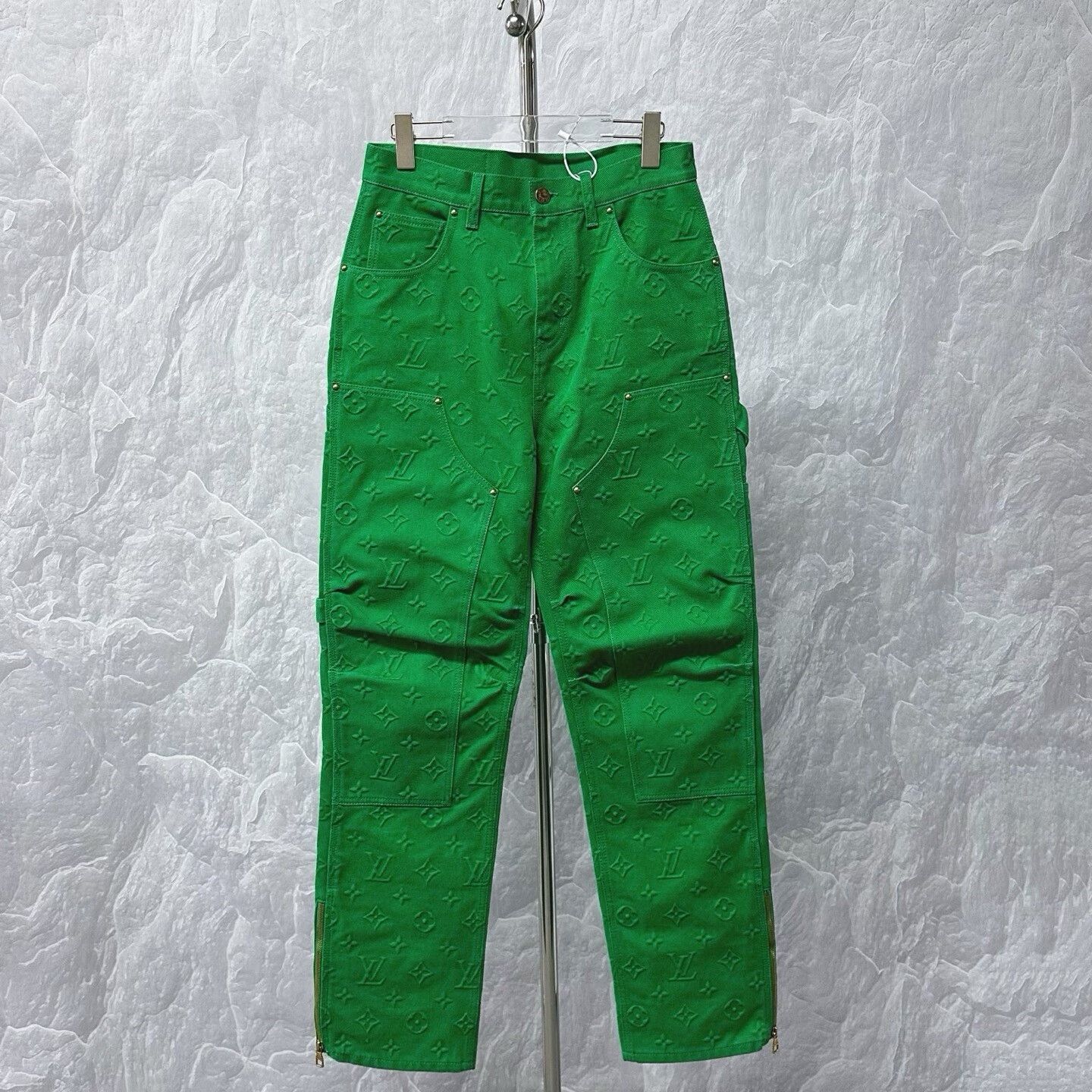 Louis Vuitton louis vuitton embossed denim pants in green Size US 28 / EU 44 - 1 Thumbnail