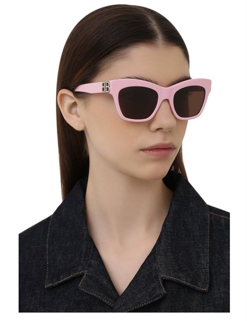 image of New Balenciaga Bb0132S 003 Pink Brown Women Sunglasses