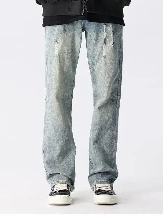 Japanese Brand × Jean Retro loose straight leg ripped jeans Size US 32 / EU 48 - 2 Thumbnail