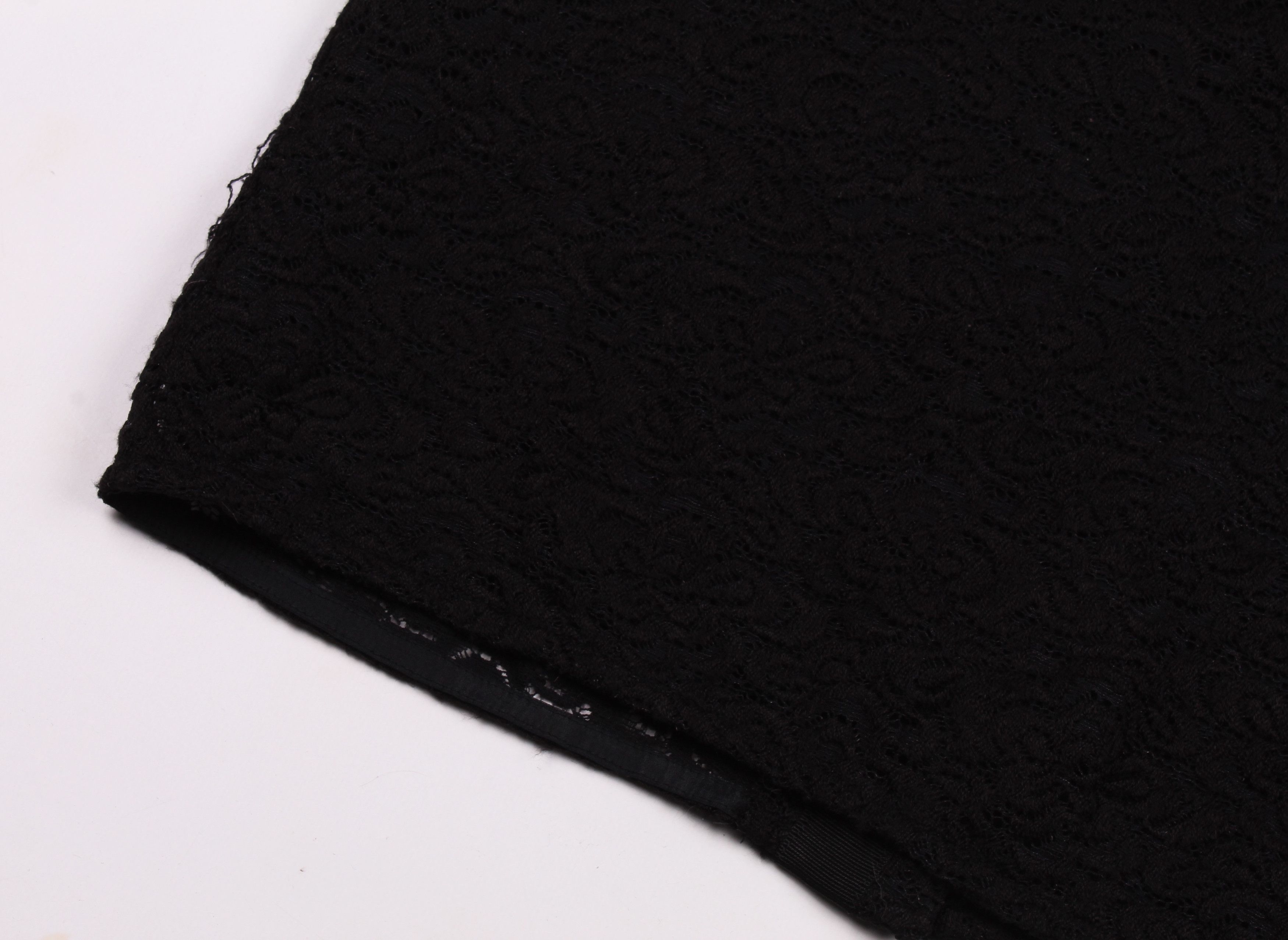 Dolce & Gabbana Dolce & Gabbana Guipure Black Pencil Skirt Size 30" / US 8 / IT 44 - 3 Thumbnail