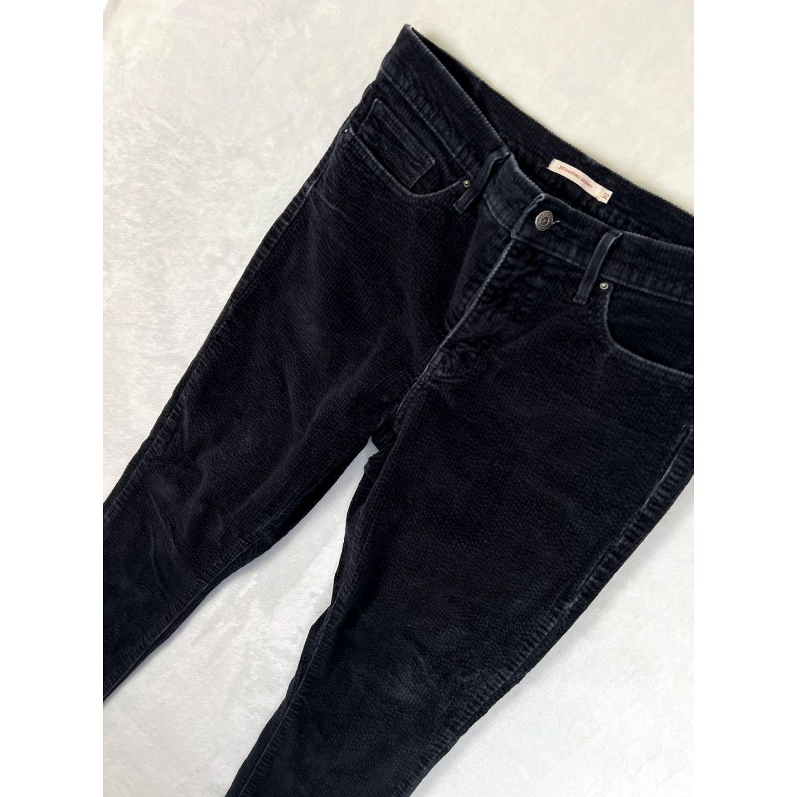 Levi's Levi's 311 Shaping Skinny Mid-Rise Jeans Womens 32x30 Black Corduroy Stretch Jeans Shaping Slim Leg 5-Pocket Corduroy Black Womens Size 24" / US 00 / IT 34 - 5 Thumbnail
