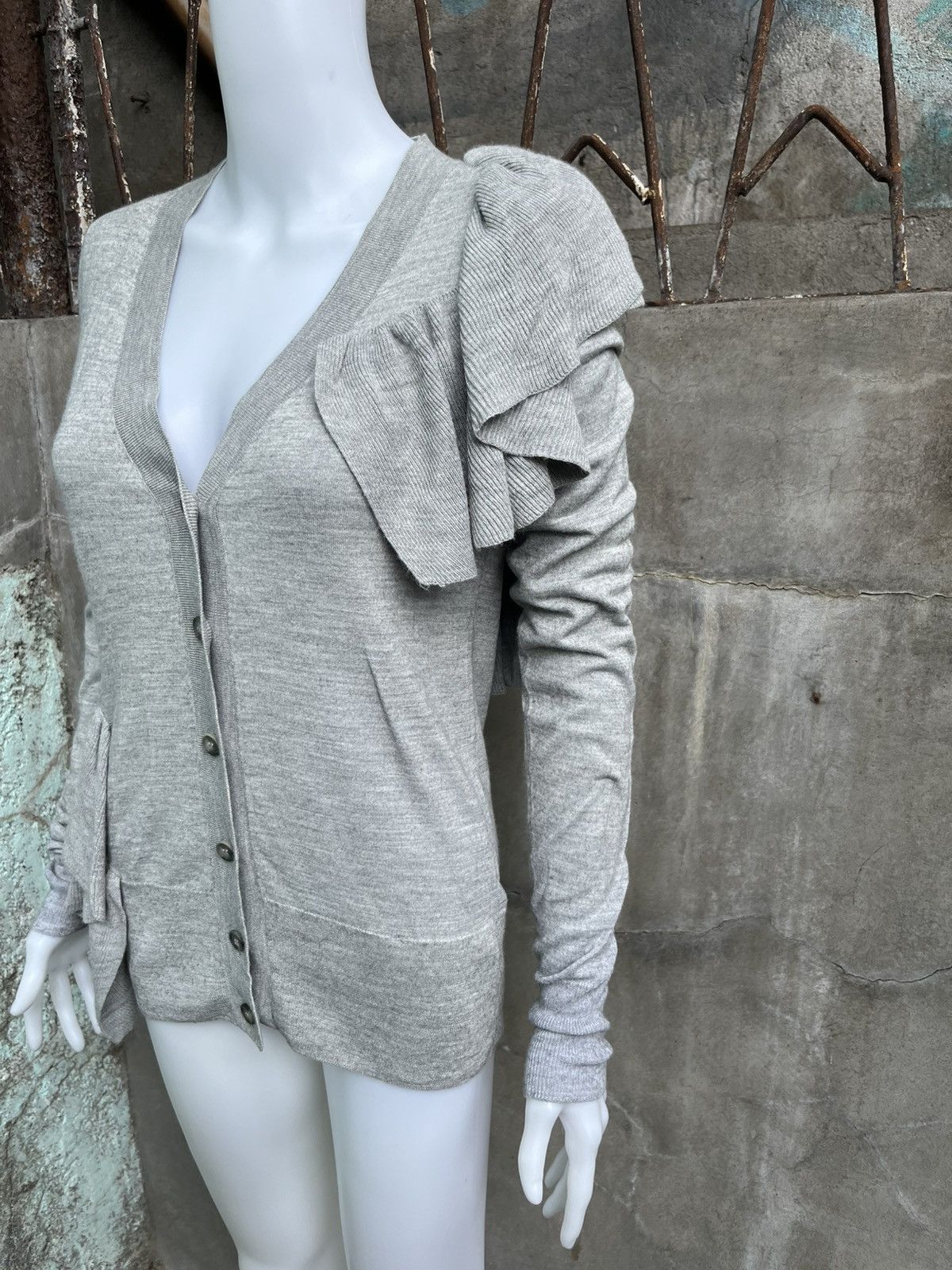 Maison Margiela MM6 Ruffled Cardigan Size S / US 4 / IT 40 - 3 Thumbnail