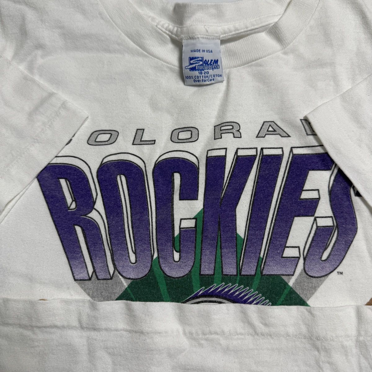 MLB 1992 Colorado Rockies baseball sport tee USA 90s Size US S / EU 44-46 / 1 - 6 Thumbnail
