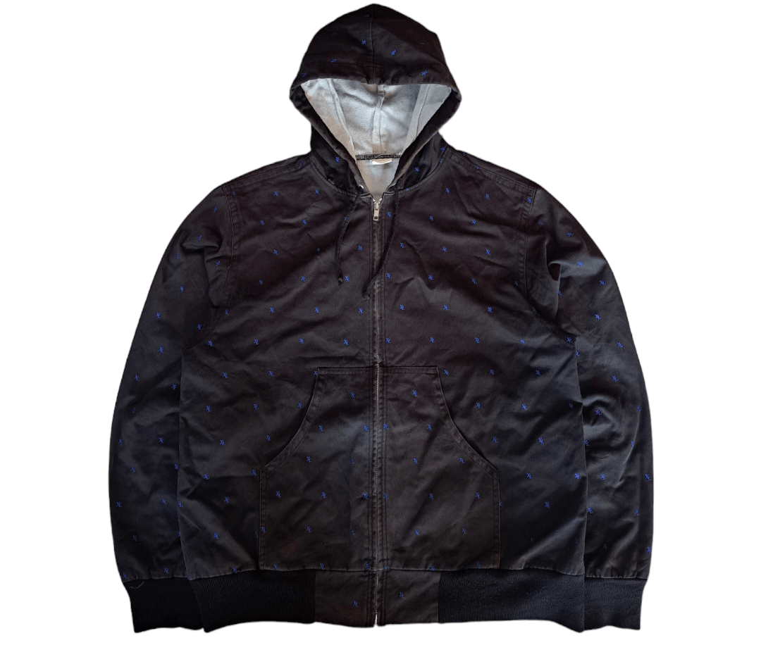 image of Xlarge Active Jacket Full Embroidered "xl" in Black Wash, Men's