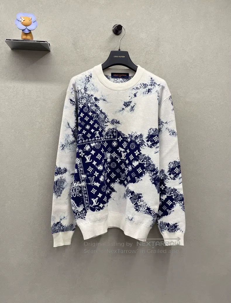 Louis Vuitton Louis Vuitton Tie-dyed Logo cashew Jersey sweater Size US L / EU 52-54 / 3 - 1 Thumbnail